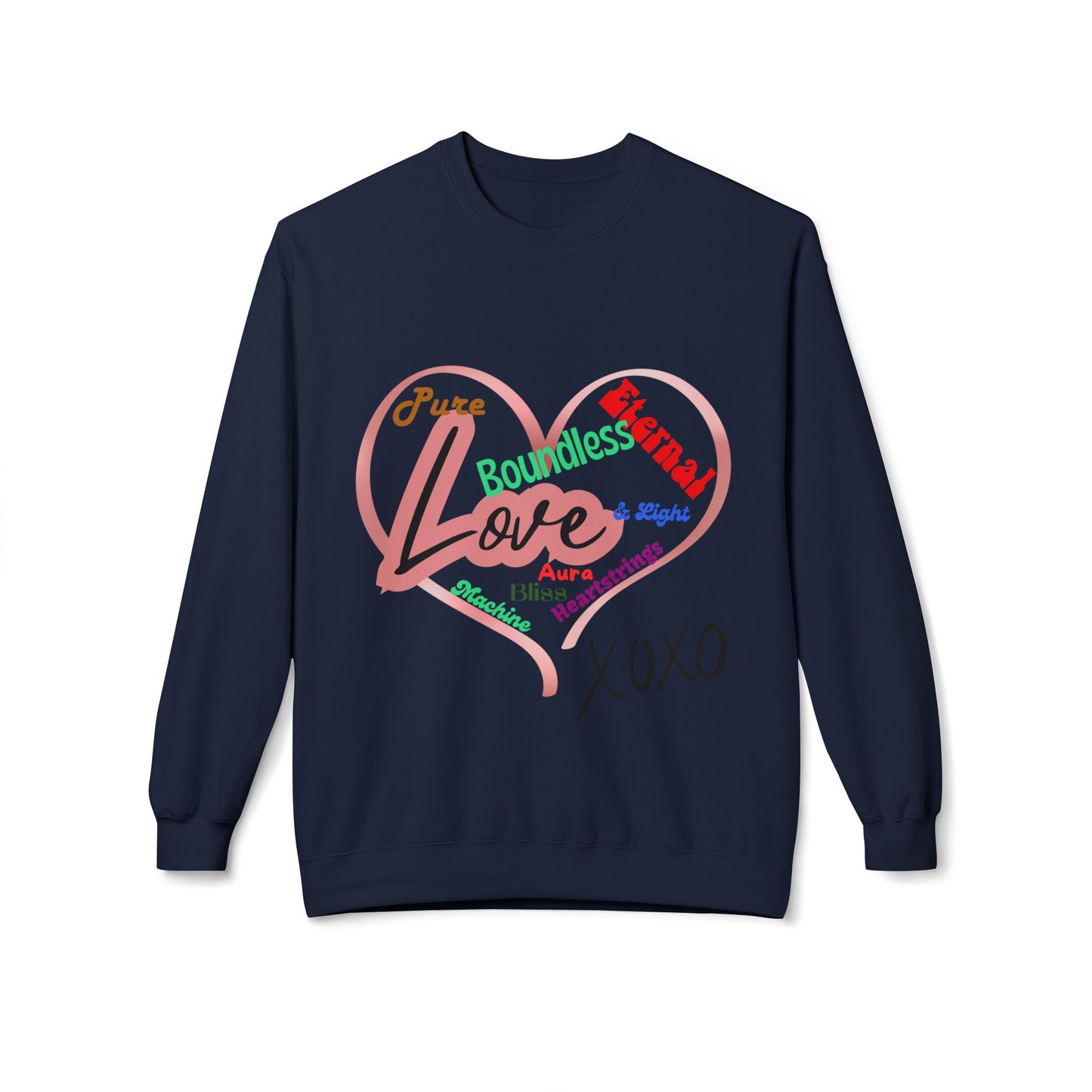 Love Words Unisex Midweight Softstyle Fleece Crewneck Sweatshirt