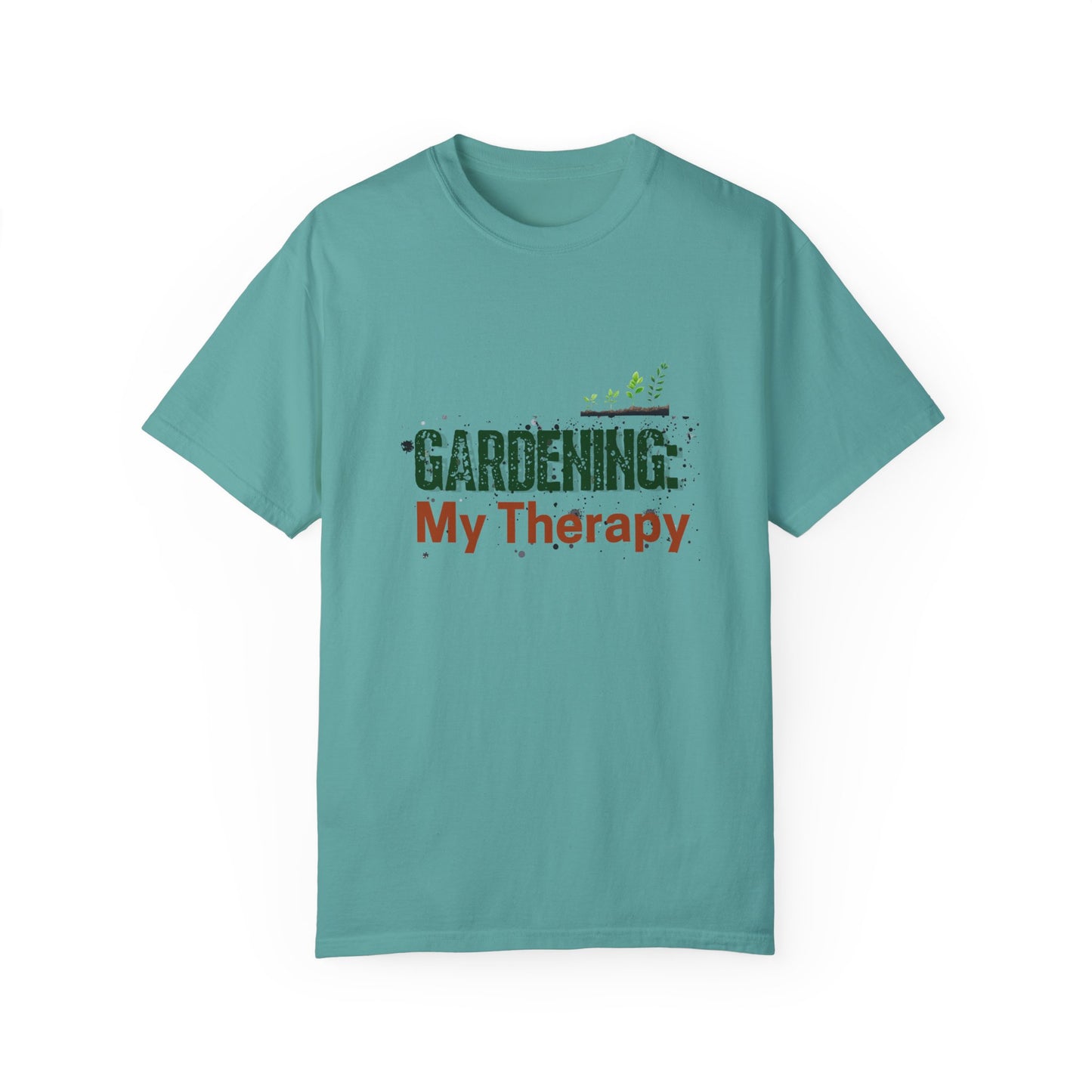 ‘Gardening Therapy’ Unisex Garment-Dyed T-Shirt | Perfect for Gardeners & Nature Lovers