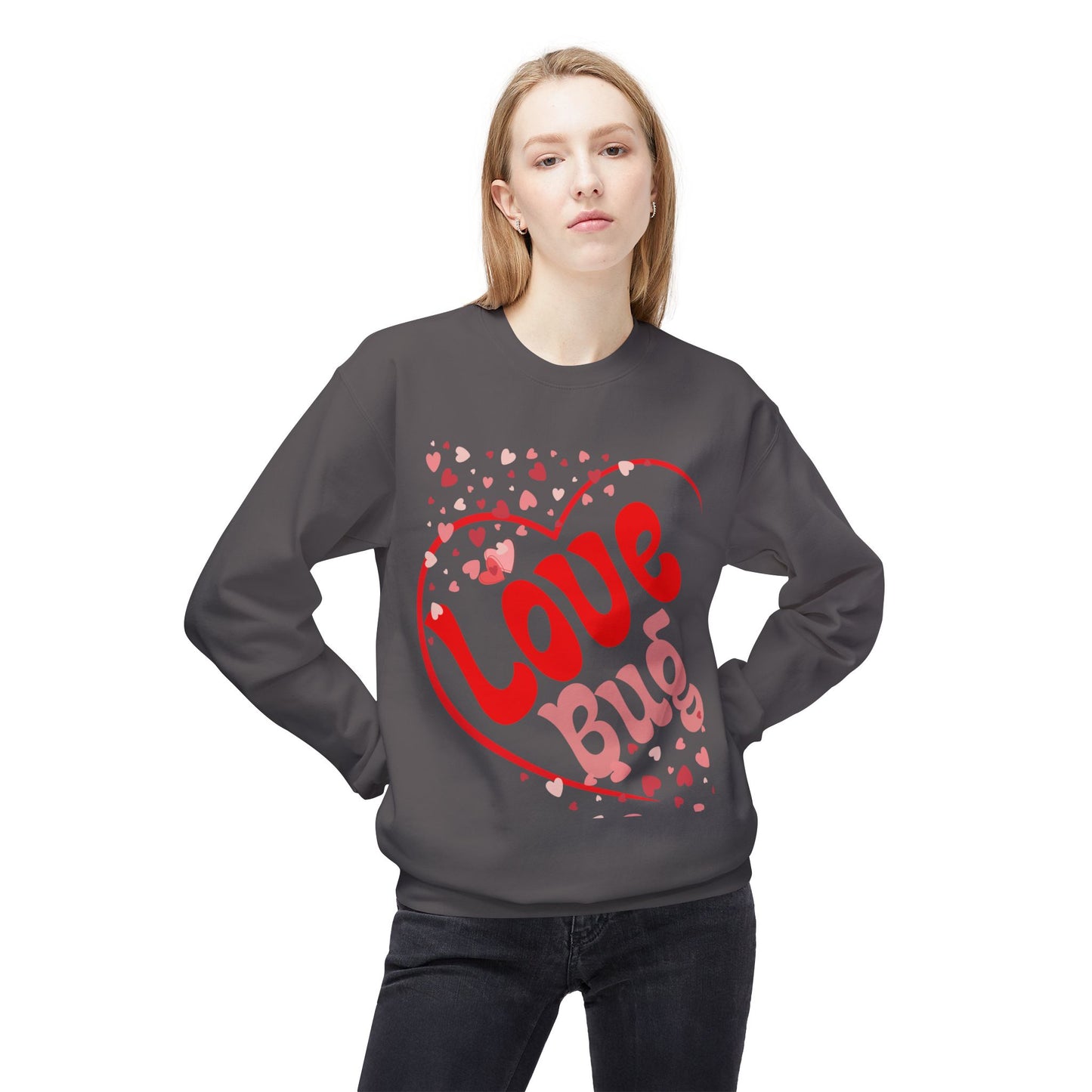 Love Bug Unisex Midweight Softstyle Fleece Crewneck Sweatshirt