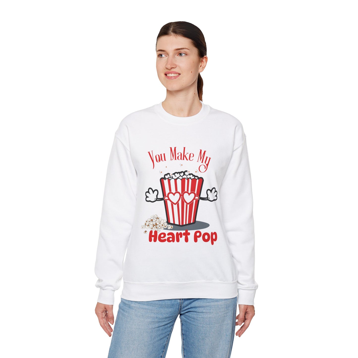 You Make My Heart POP Unisex Heavy Blend™ Crewneck Sweatshirt