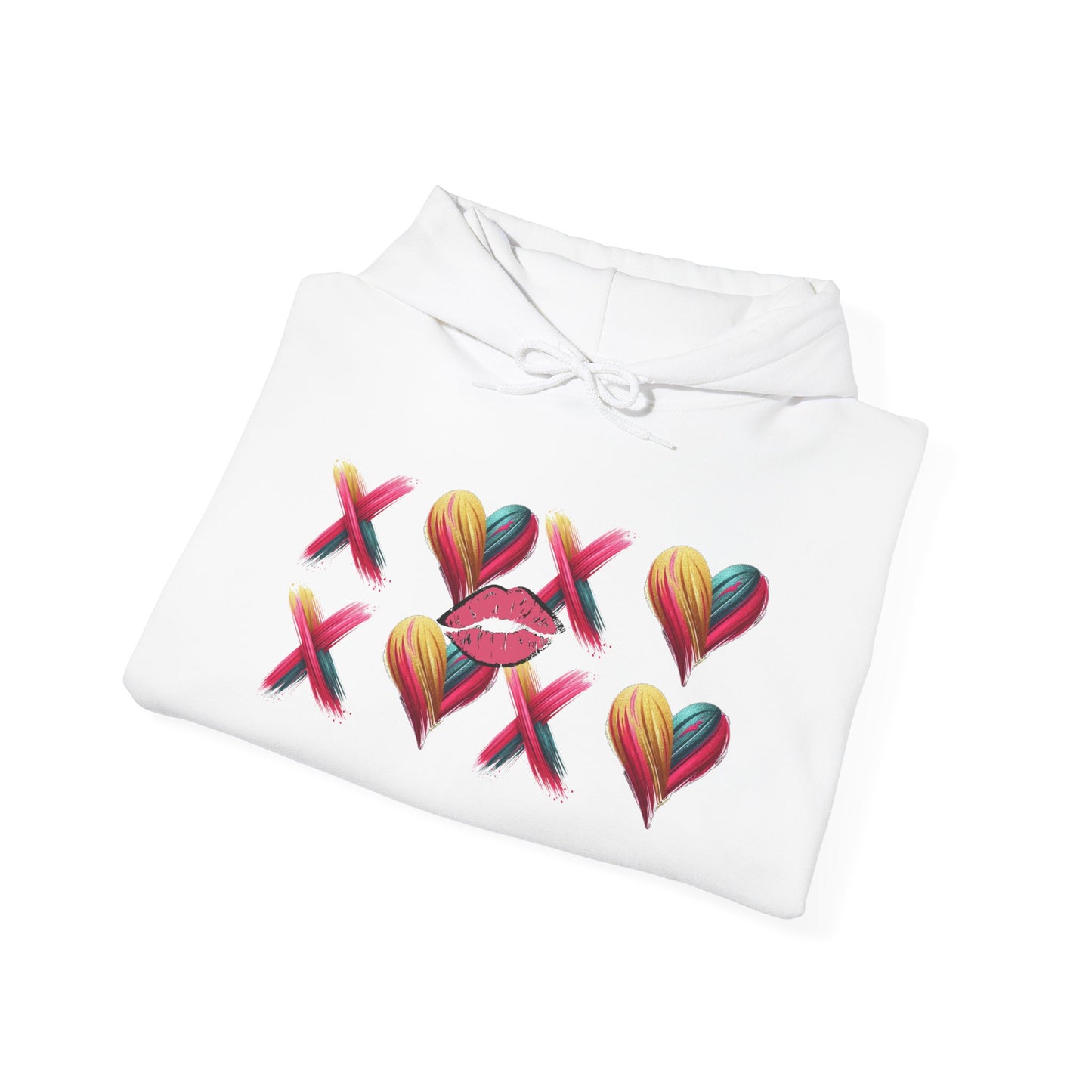 Hugs and Kisses Unisex Heavy Blend™ Hooded Sweatshirt – Cozy Comfort with a Loving Touch