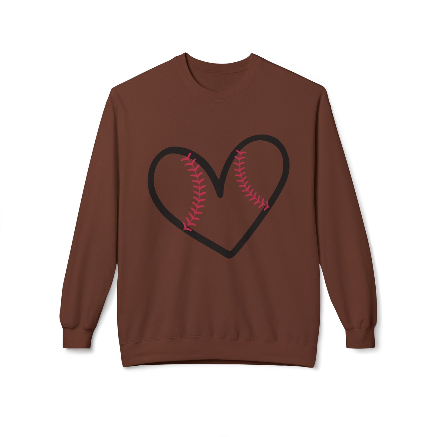 The Love for Baseball Unisex Midweight Soft Style Fleece Crewneck Sweatshirt