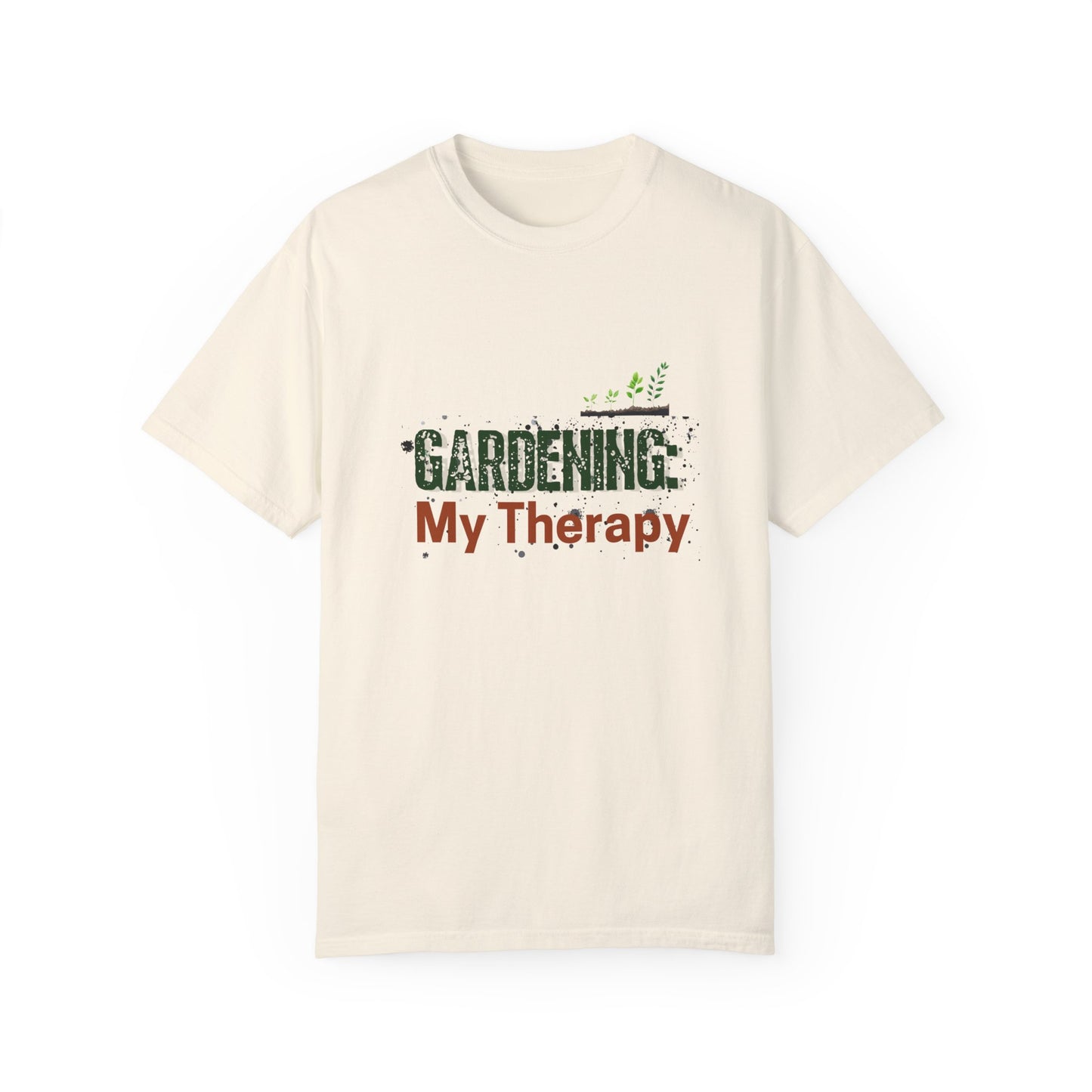 ‘Gardening Therapy’ Unisex Garment-Dyed T-Shirt | Perfect for Gardeners & Nature Lovers