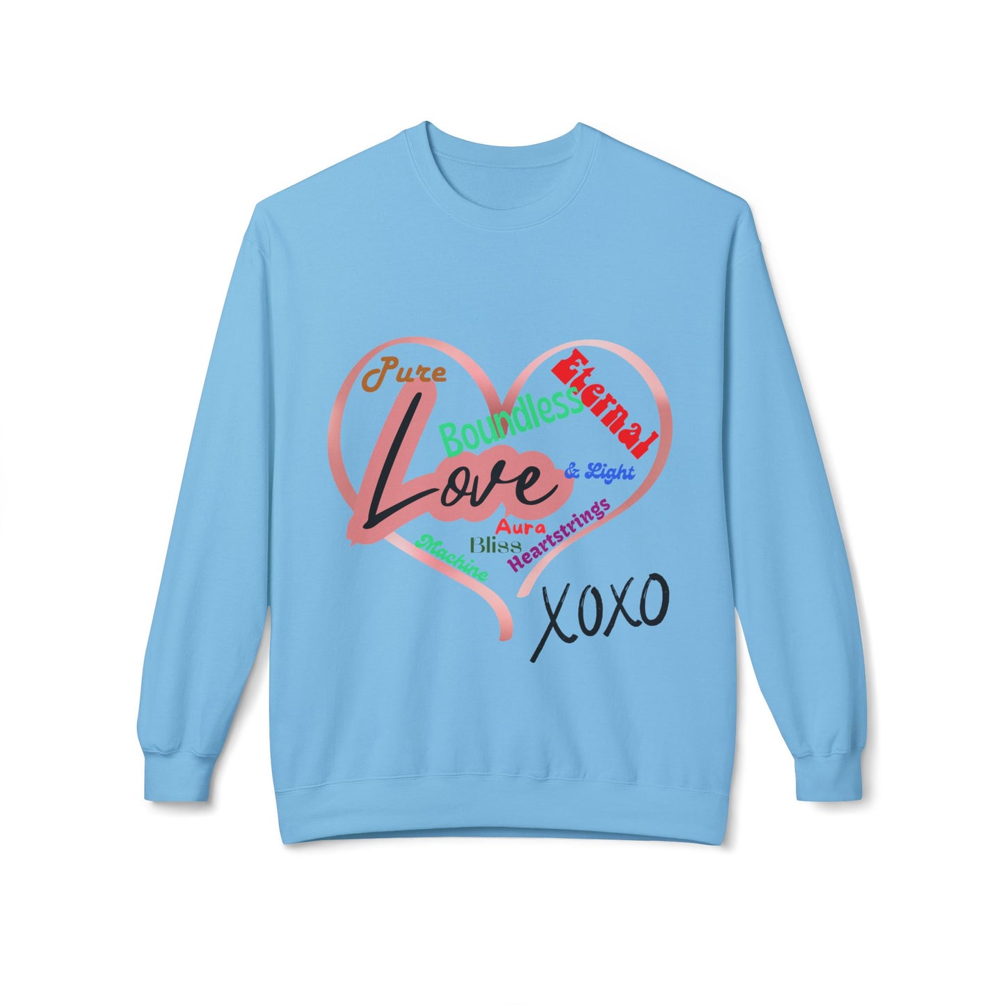 Love Words Unisex Midweight Softstyle Fleece Crewneck Sweatshirt