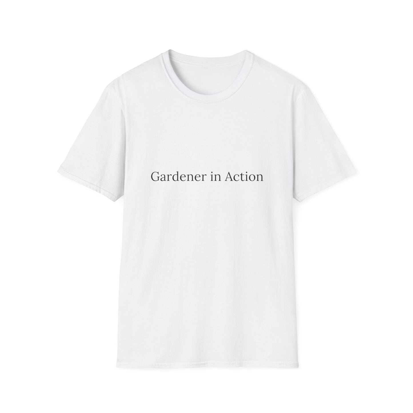 Gardener in Action Unisex Softstyle T-Shirt - Perfect Gift for Gardening Enthusiasts