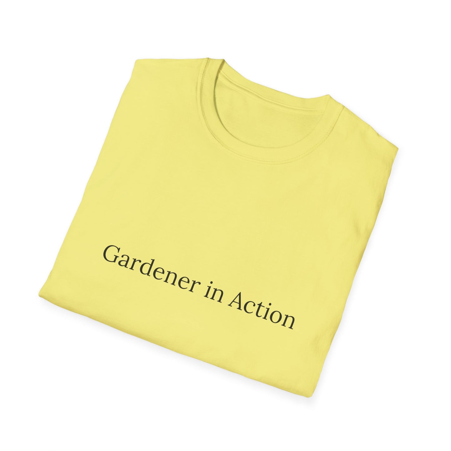 Gardener in Action Unisex Softstyle T-Shirt - Perfect Gift for Gardening Enthusiasts