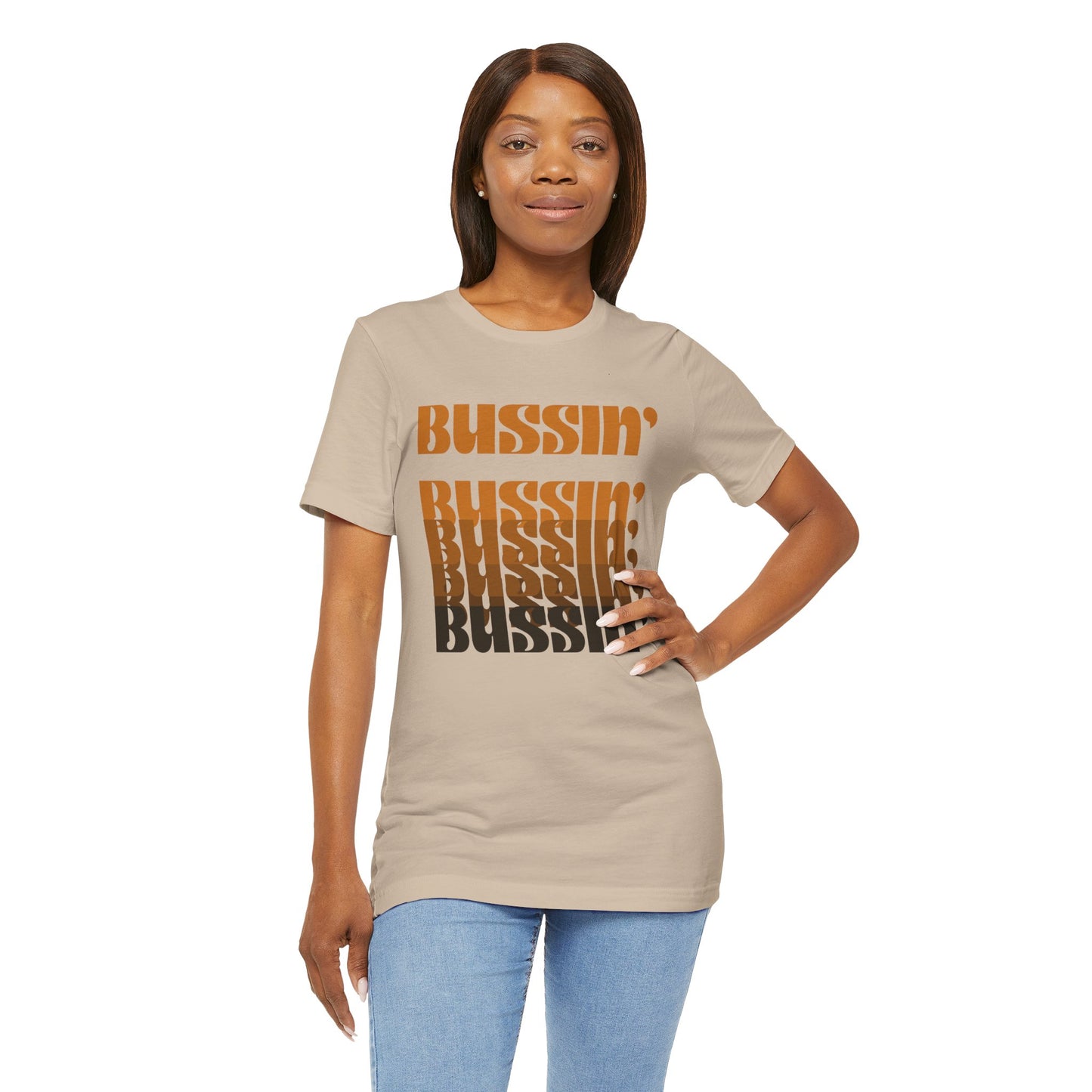 Trendy Unisex Tee with 'Bussin'' Design - Perfect for Casual Outings and Events
