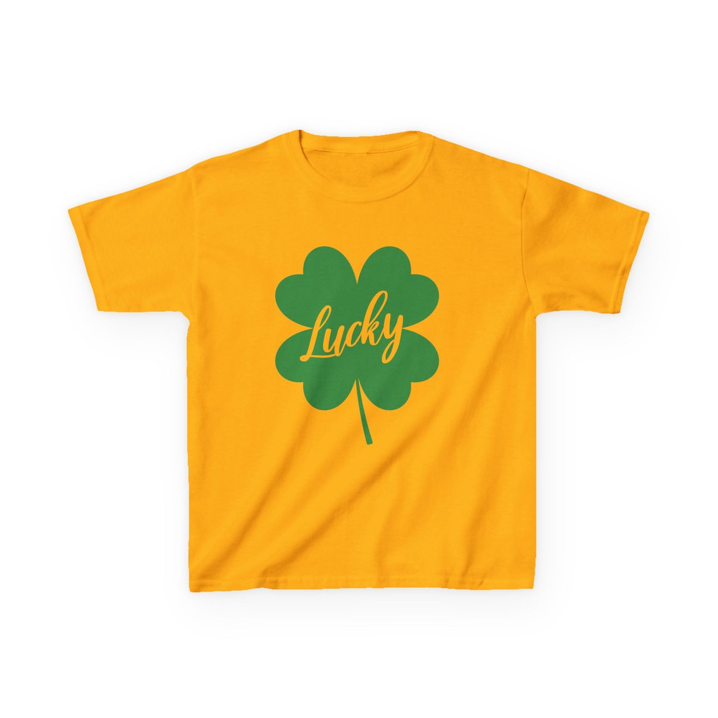 Lucky Clover Kids Heavy Cotton Tee for St. Patrick's Day