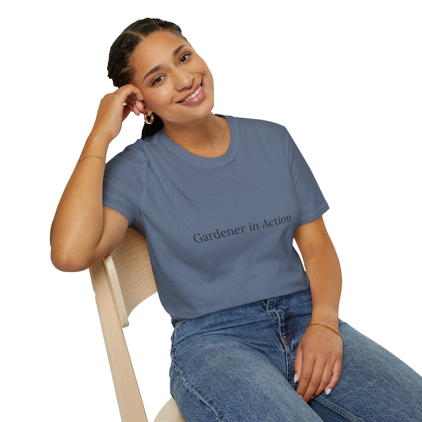 Gardener in Action Unisex Softstyle T-Shirt - Perfect Gift for Gardening Enthusiasts