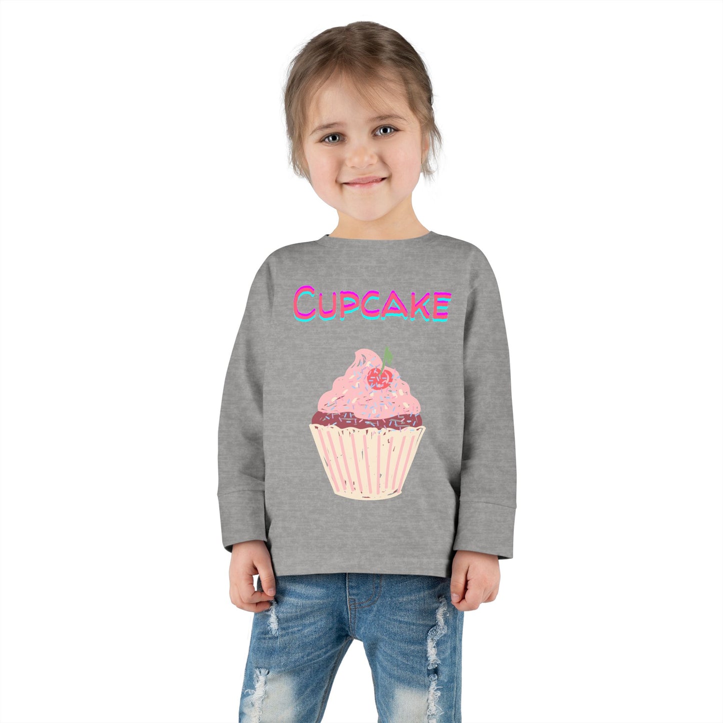 Cupcake Toddler Long Sleeve Top – Sweet and Stylish Kids’ Clothing