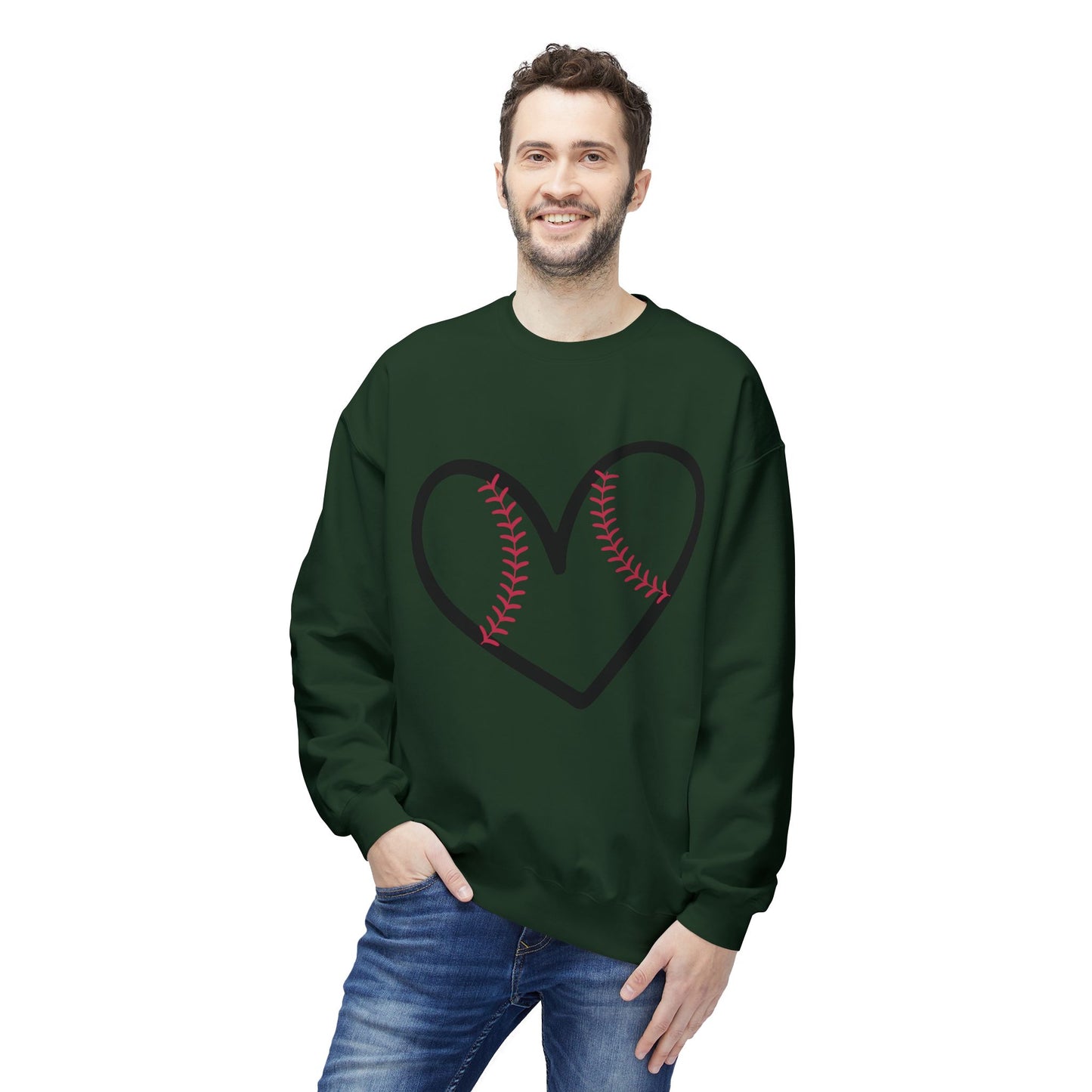 The Love for Baseball Unisex Midweight Soft Style Fleece Crewneck Sweatshirt
