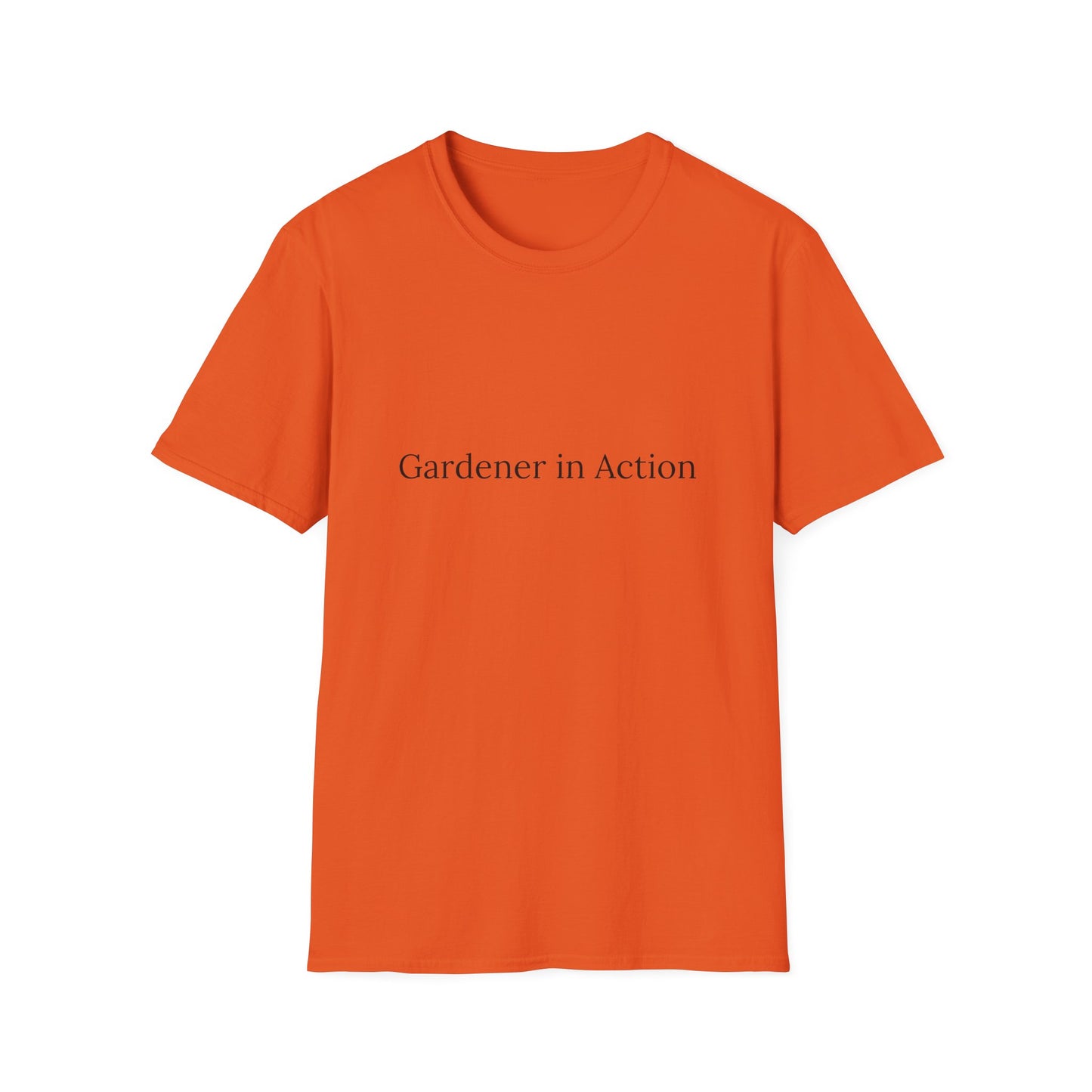 Gardener in Action Unisex Softstyle T-Shirt - Perfect Gift for Gardening Enthusiasts