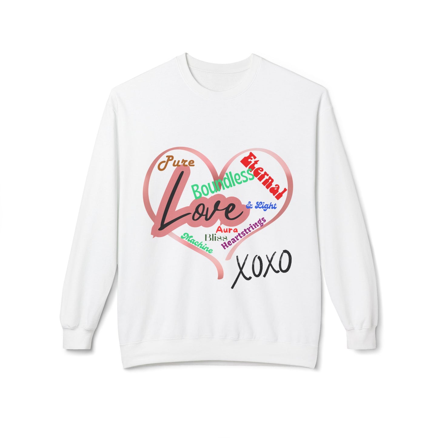 Love Words Unisex Midweight Softstyle Fleece Crewneck Sweatshirt