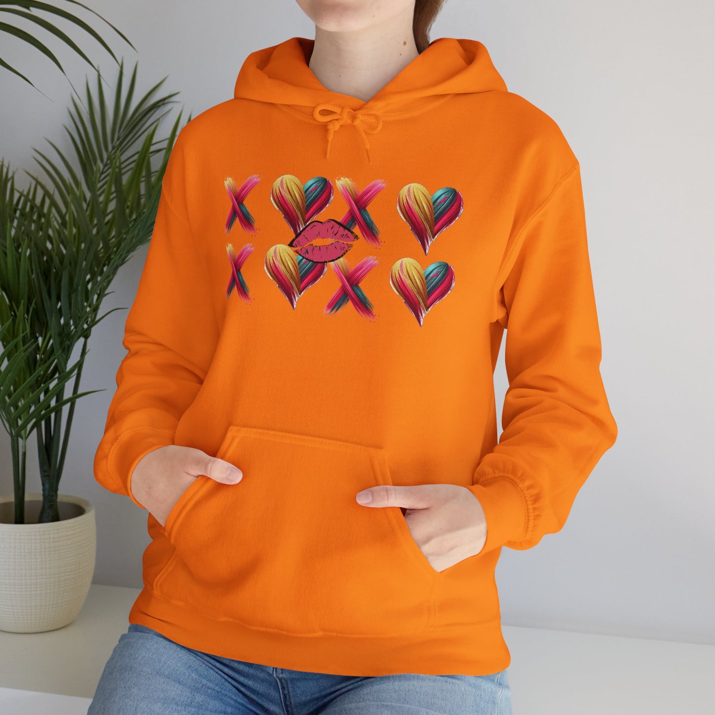 Hugs and Kisses Unisex Heavy Blend™ Hooded Sweatshirt – Cozy Comfort with a Loving Touch