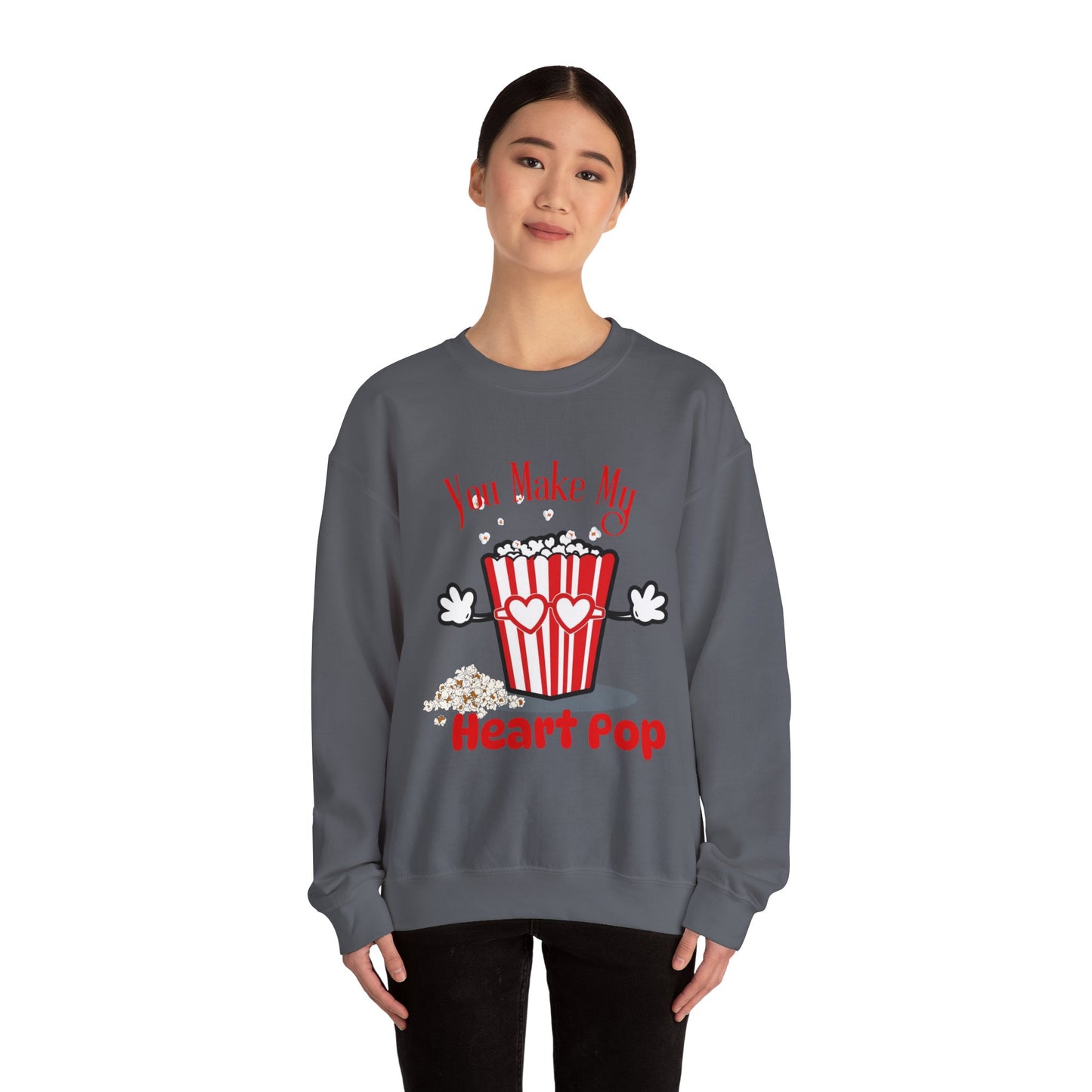 You Make My Heart POP Unisex Heavy Blend™ Crewneck Sweatshirt