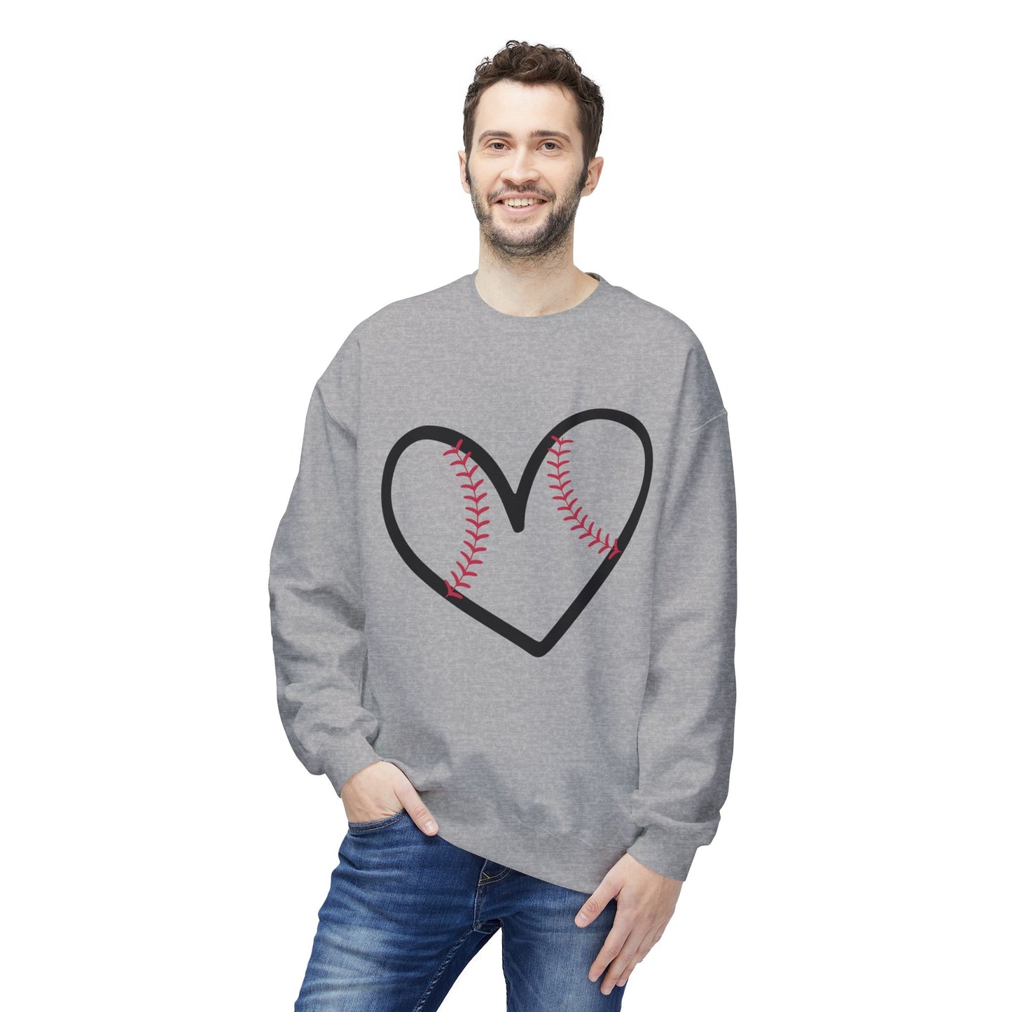 The Love for Baseball Unisex Midweight Soft Style Fleece Crewneck Sweatshirt