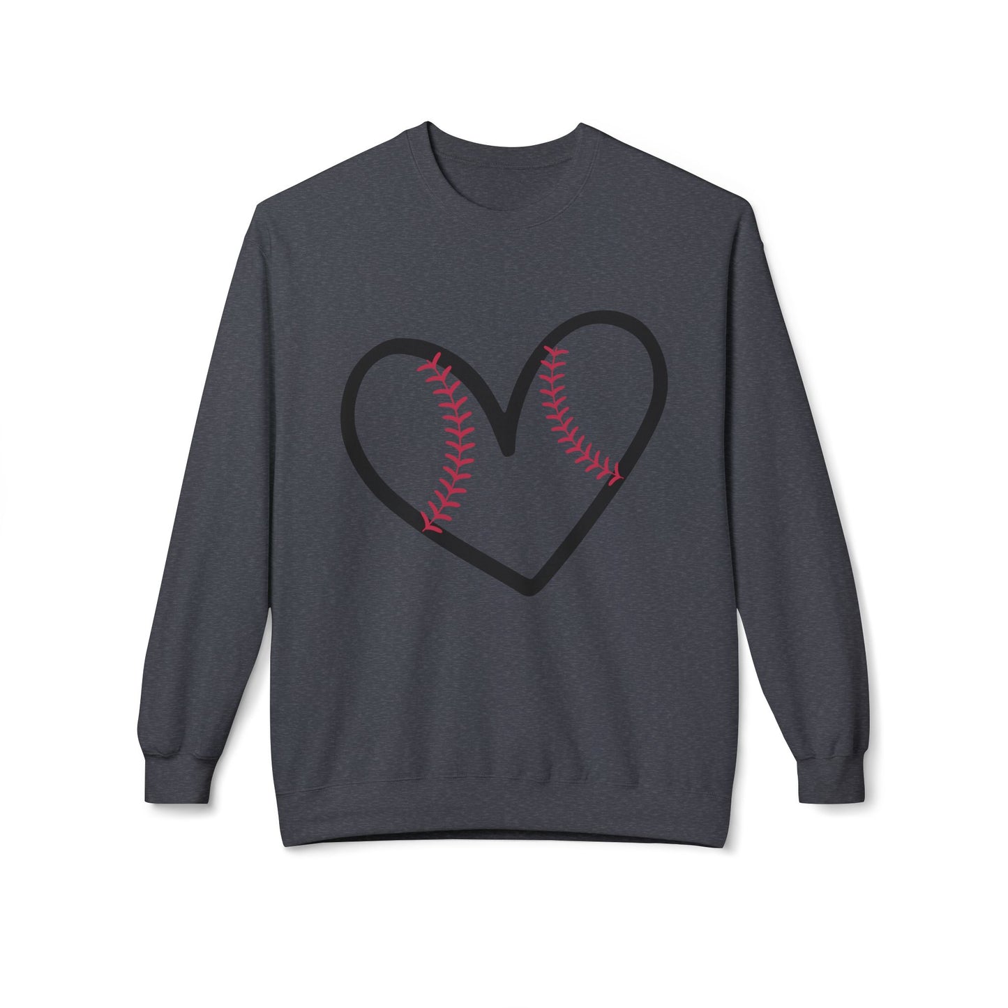 The Love for Baseball Unisex Midweight Soft Style Fleece Crewneck Sweatshirt
