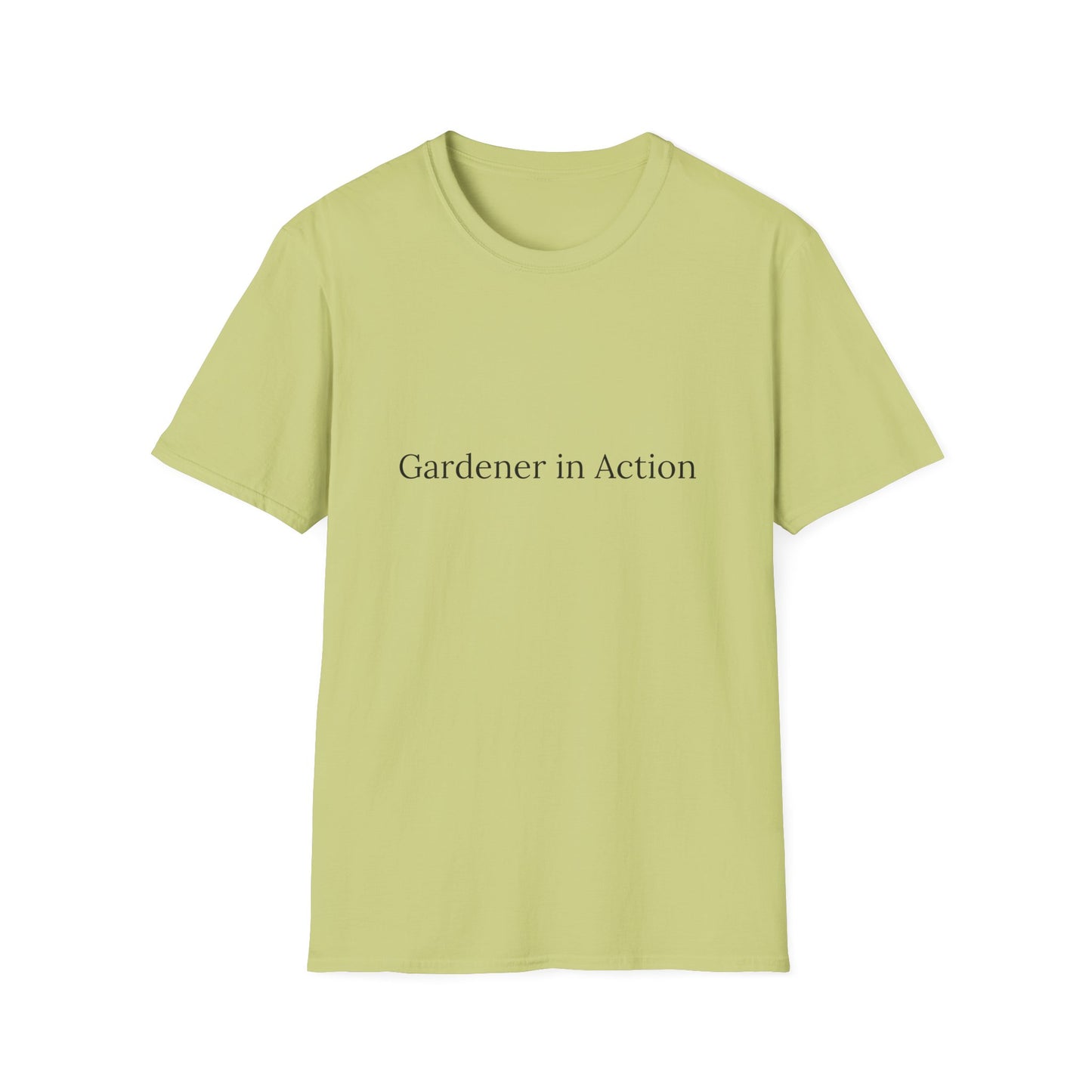 Gardener in Action Unisex Softstyle T-Shirt - Perfect Gift for Gardening Enthusiasts
