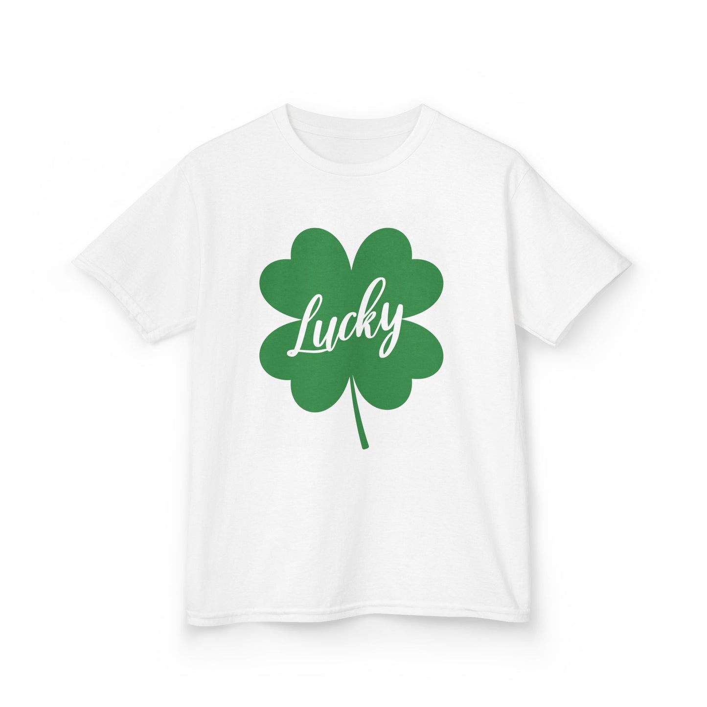 Lucky Clover Kids Heavy Cotton Tee for St. Patrick's Day