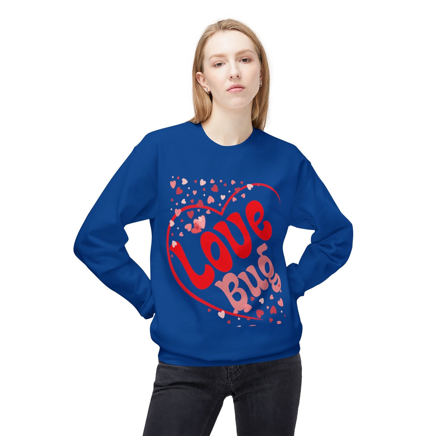 Love Bug Unisex Midweight Softstyle Fleece Crewneck Sweatshirt