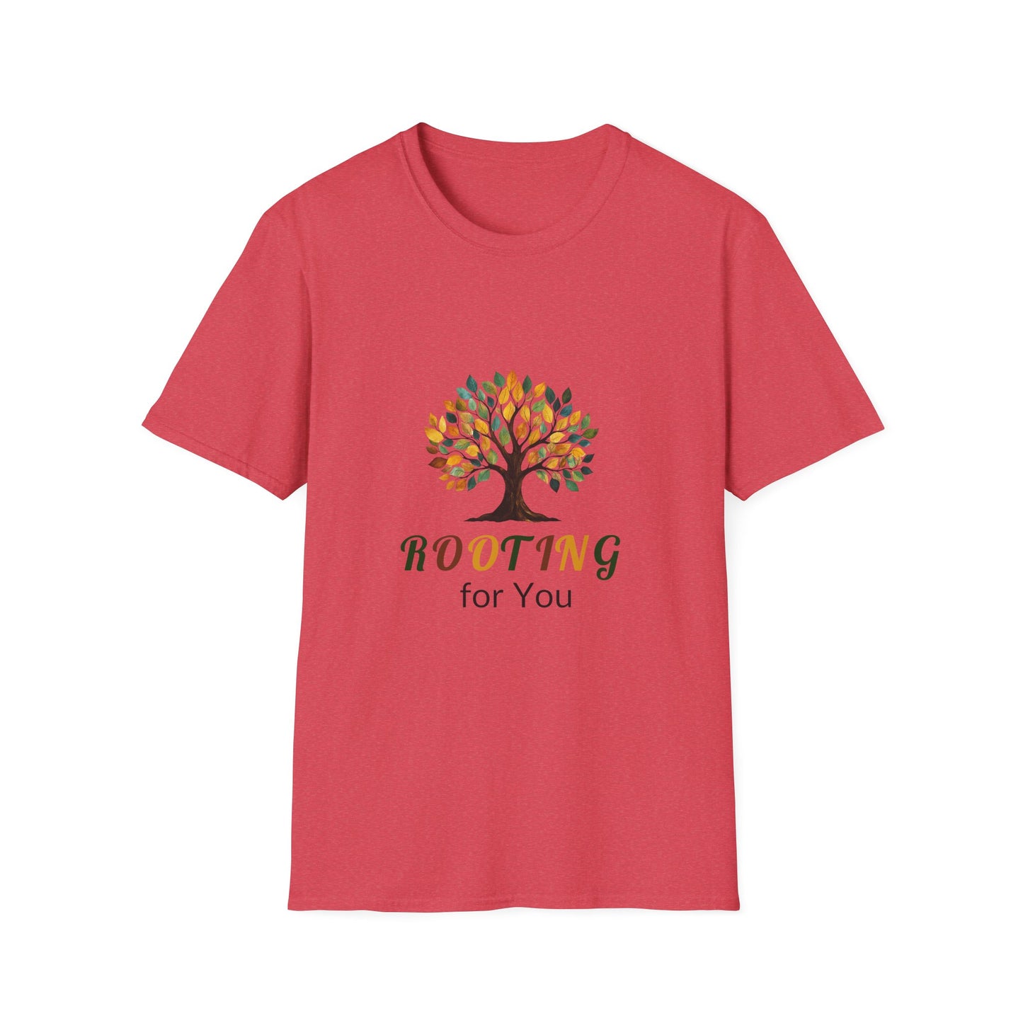 Rooting for You Unisex Softstyle T-Shirt - Tree Design for Nature Lovers