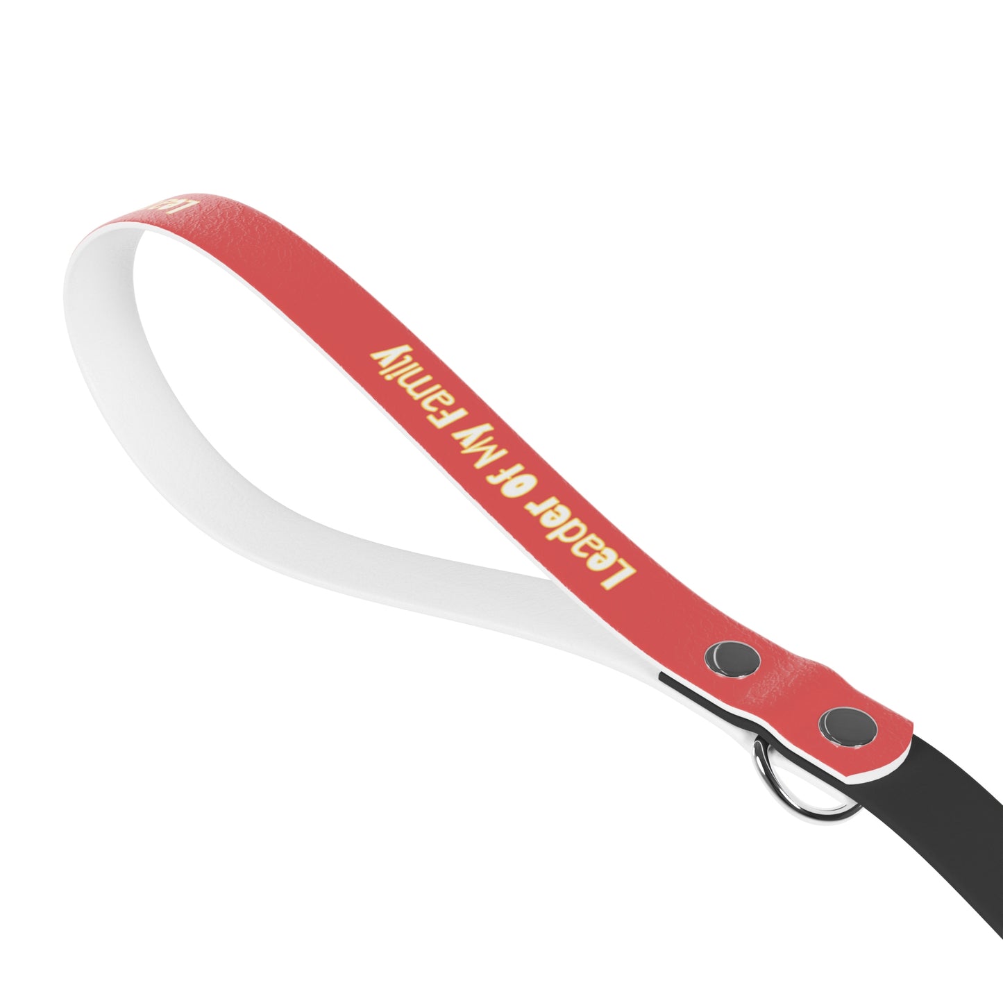 Leader Of My Family Leash – Stylish & Durable Pet Leash for Daily Walks (RED HANDLE)