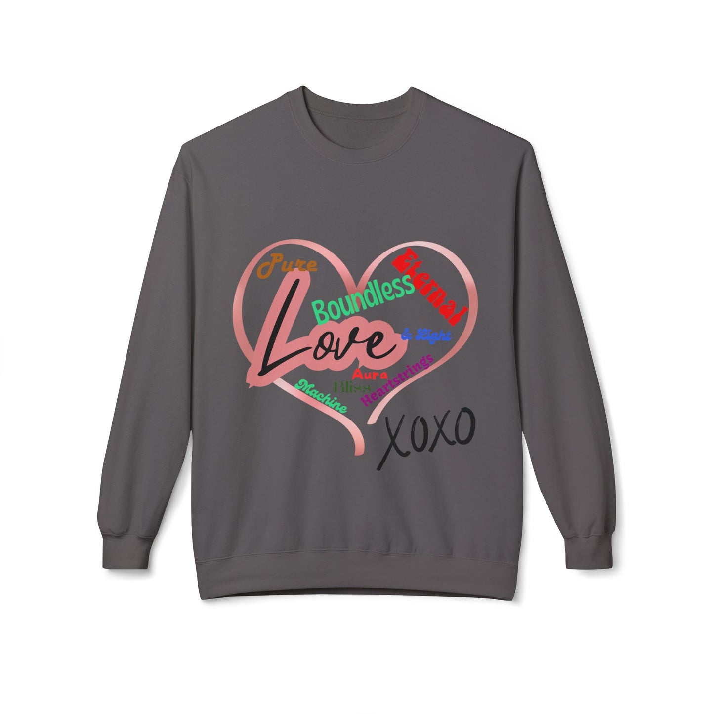 Love Words Unisex Midweight Softstyle Fleece Crewneck Sweatshirt