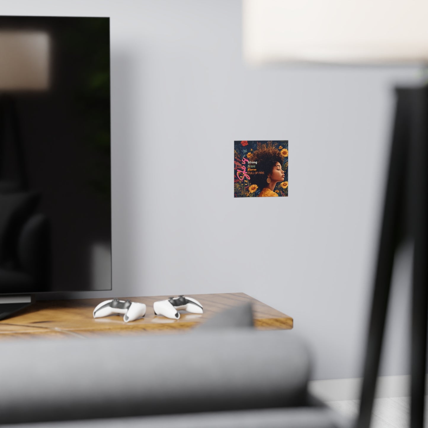 Curly Fro and Flower Matte Paper Poster