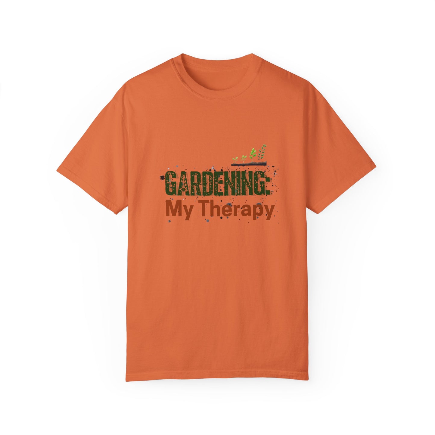 ‘Gardening Therapy’ Unisex Garment-Dyed T-Shirt | Perfect for Gardeners & Nature Lovers