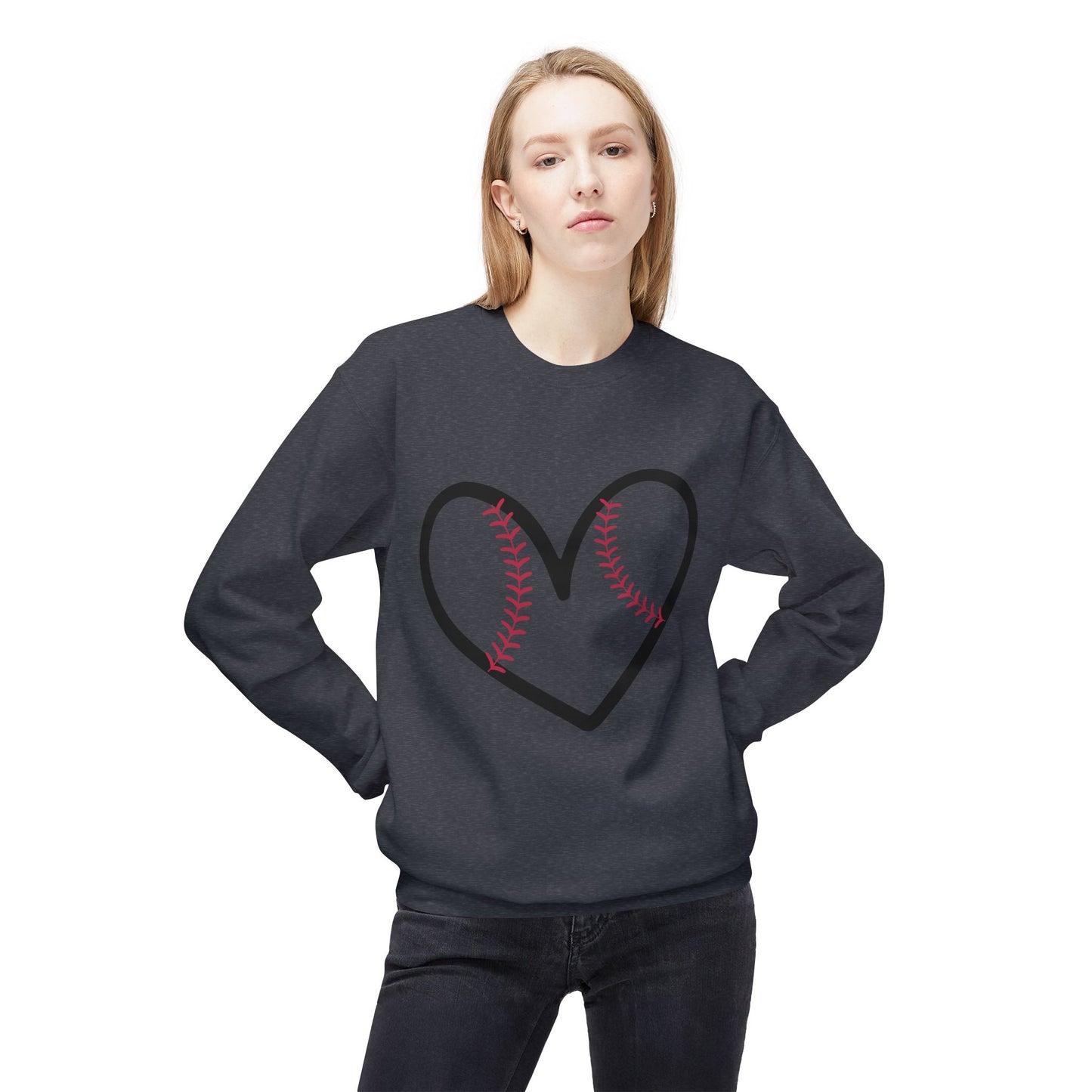 The Love for Baseball Unisex Midweight Soft Style Fleece Crewneck Sweatshirt