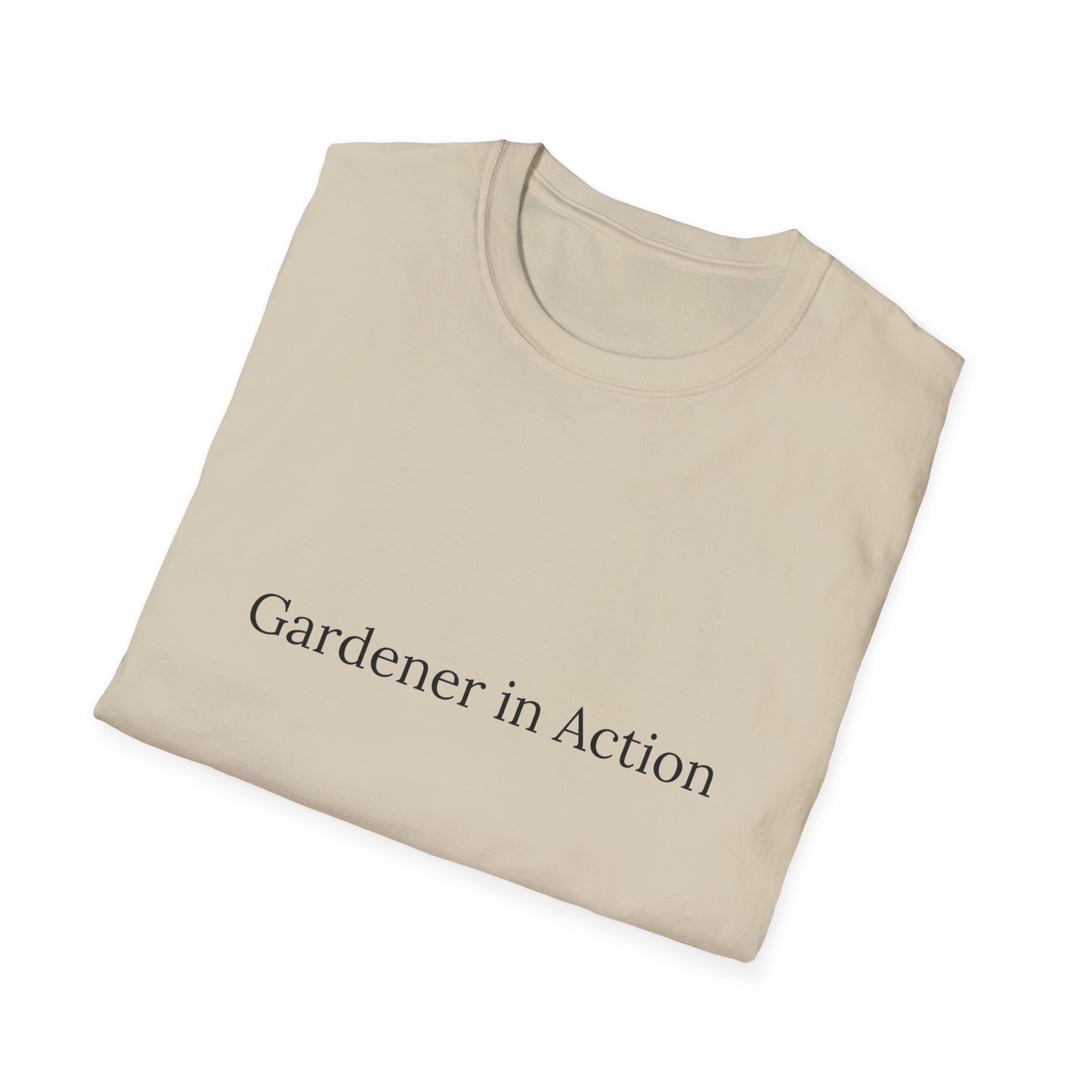 Gardener in Action Unisex Softstyle T-Shirt - Perfect Gift for Gardening Enthusiasts