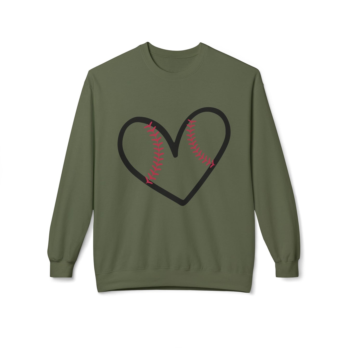 The Love for Baseball Unisex Midweight Soft Style Fleece Crewneck Sweatshirt
