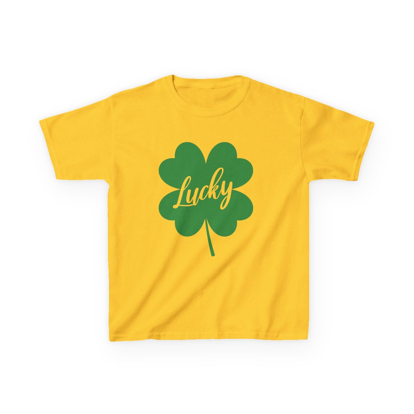 Lucky Clover Kids Heavy Cotton Tee for St. Patrick's Day