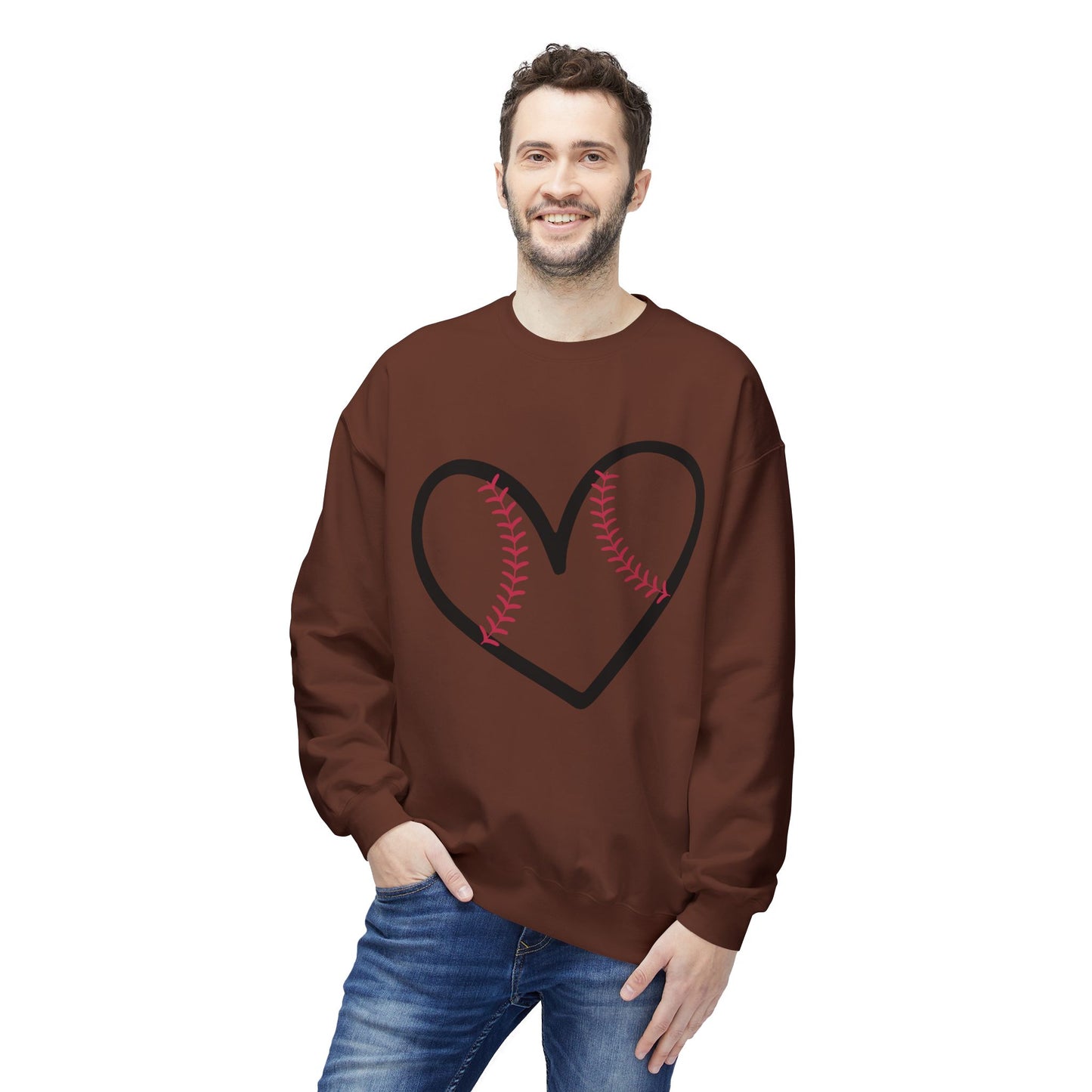 The Love for Baseball Unisex Midweight Soft Style Fleece Crewneck Sweatshirt