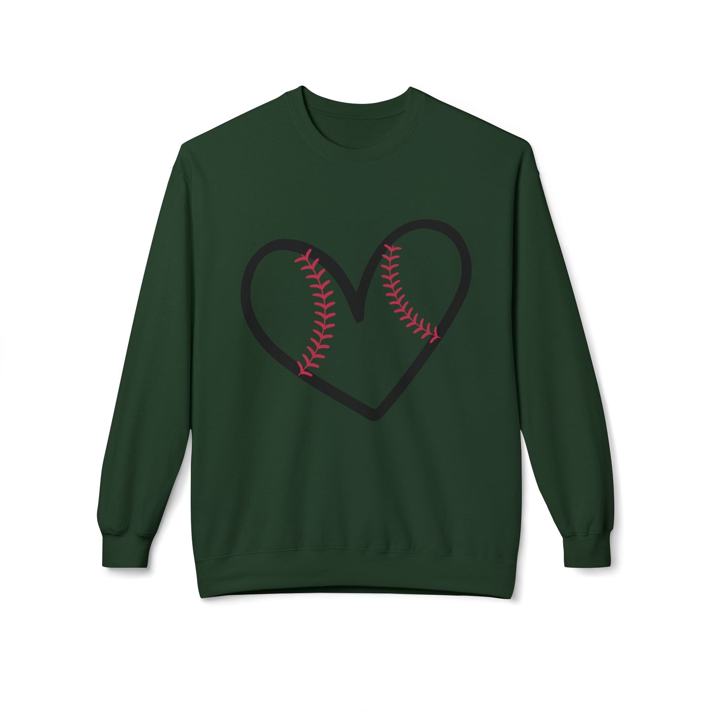 The Love for Baseball Unisex Midweight Soft Style Fleece Crewneck Sweatshirt