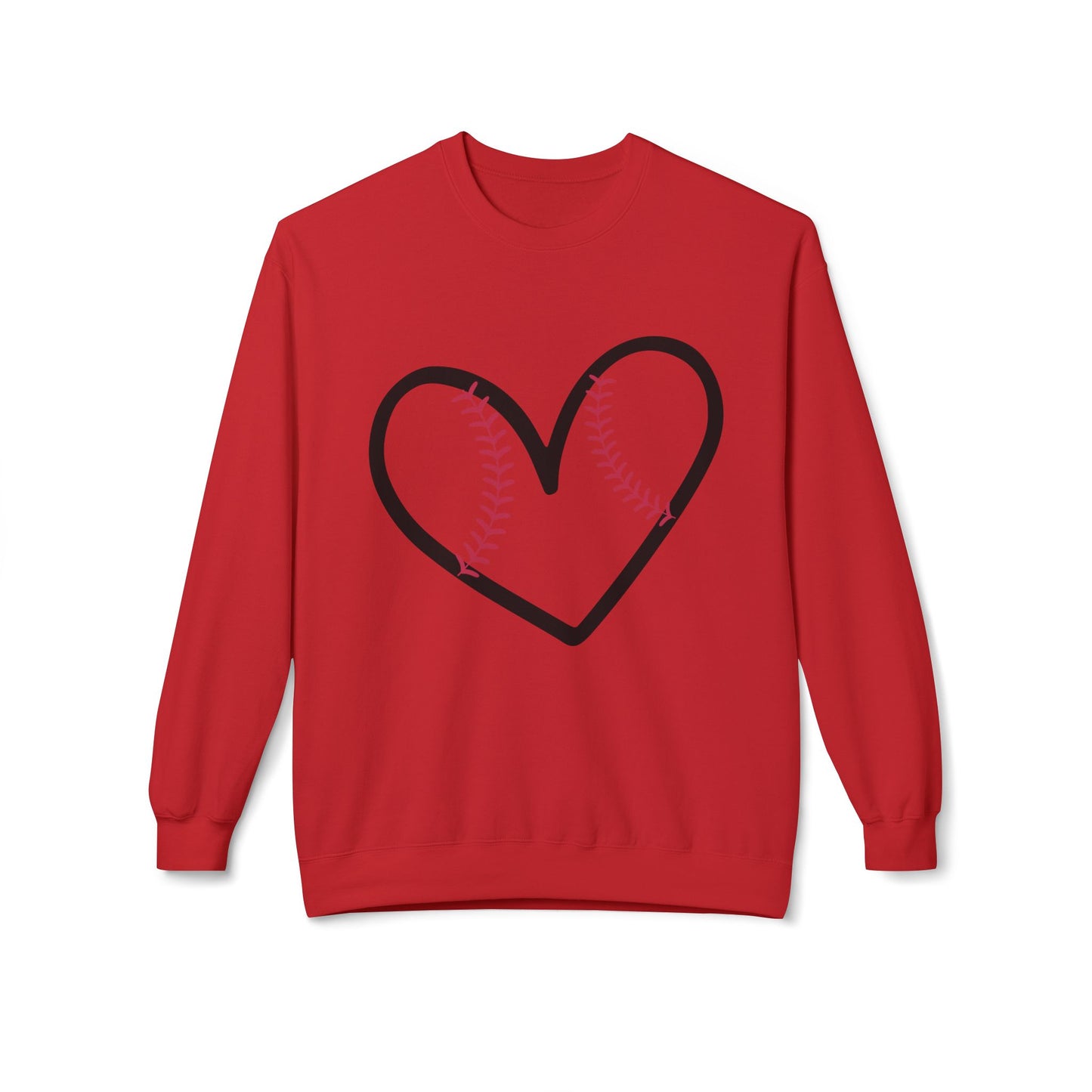 The Love for Baseball Unisex Midweight Soft Style Fleece Crewneck Sweatshirt