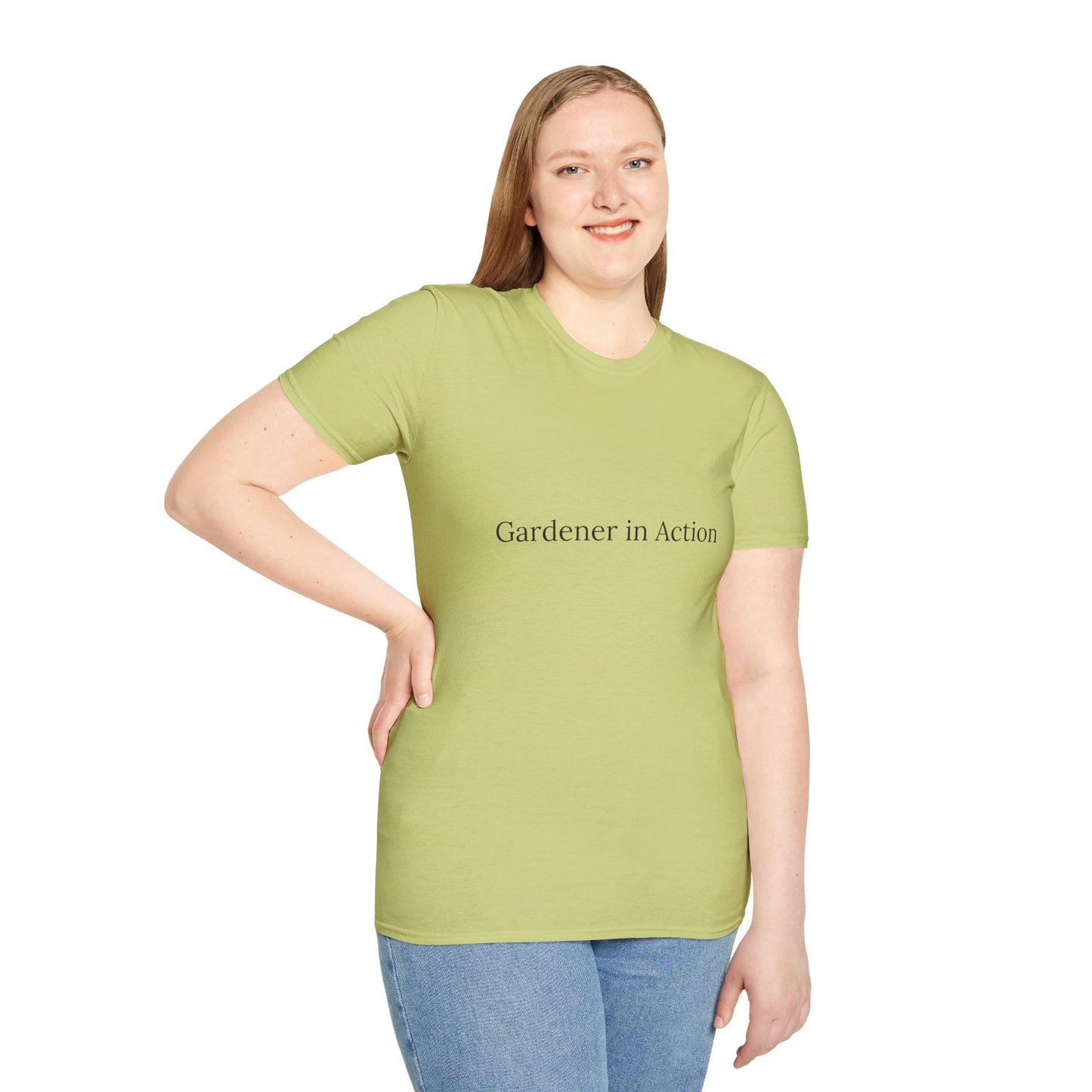 Gardener in Action Unisex Softstyle T-Shirt - Perfect Gift for Gardening Enthusiasts