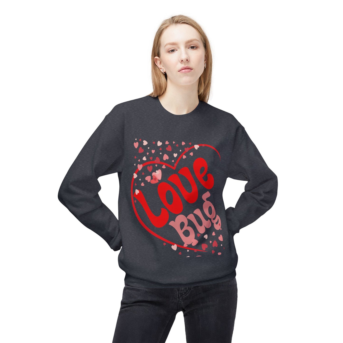 Love Bug Unisex Midweight Softstyle Fleece Crewneck Sweatshirt