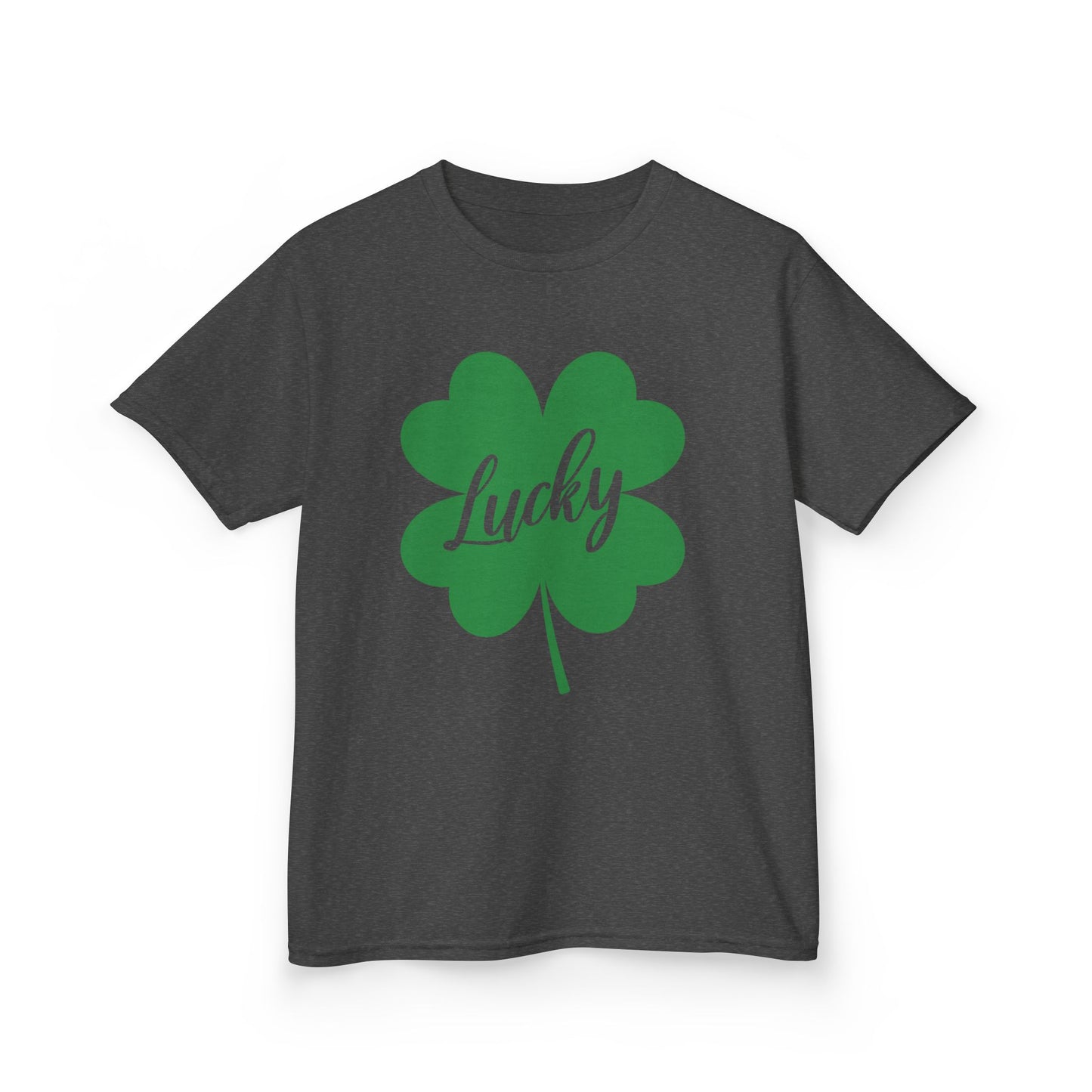 Lucky Clover Kids Heavy Cotton Tee for St. Patrick's Day