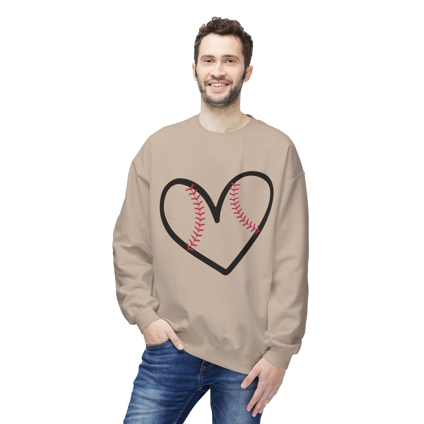The Love for Baseball Unisex Midweight Soft Style Fleece Crewneck Sweatshirt