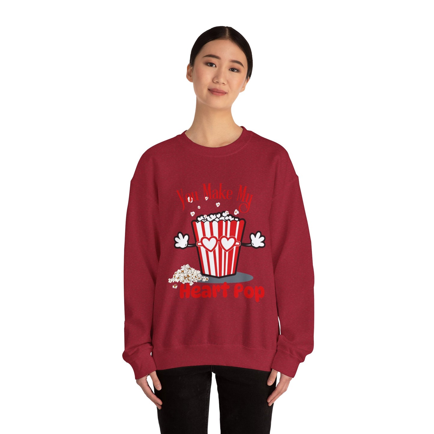 You Make My Heart POP Unisex Heavy Blend™ Crewneck Sweatshirt