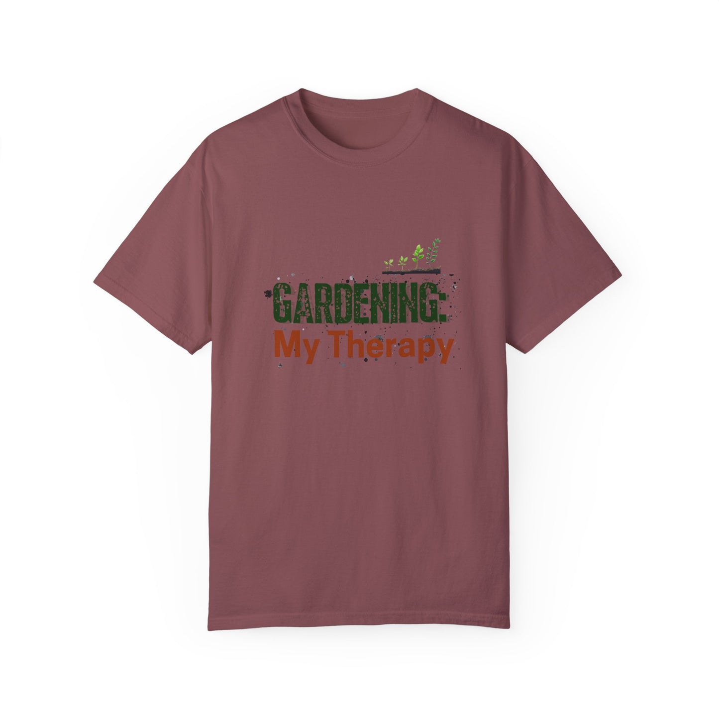 ‘Gardening Therapy’ Unisex Garment-Dyed T-Shirt | Perfect for Gardeners & Nature Lovers