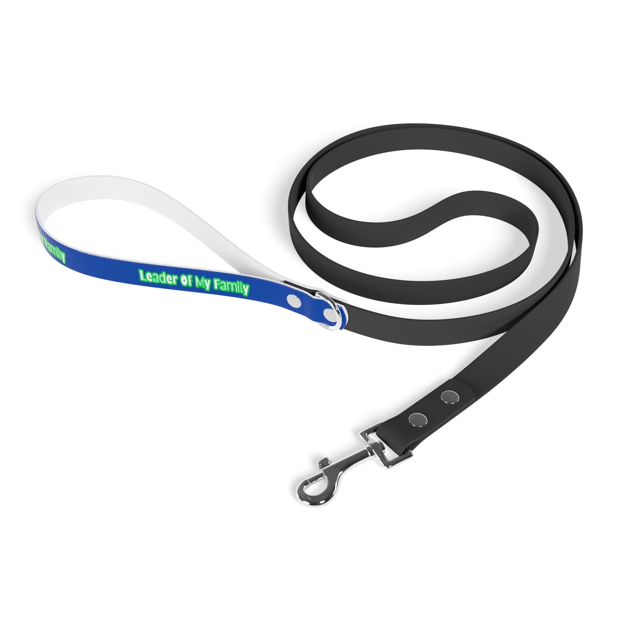 Leader Of My Family Leash – Stylish & Durable Pet Leash for Daily Walks (BLUE HANDLE)
