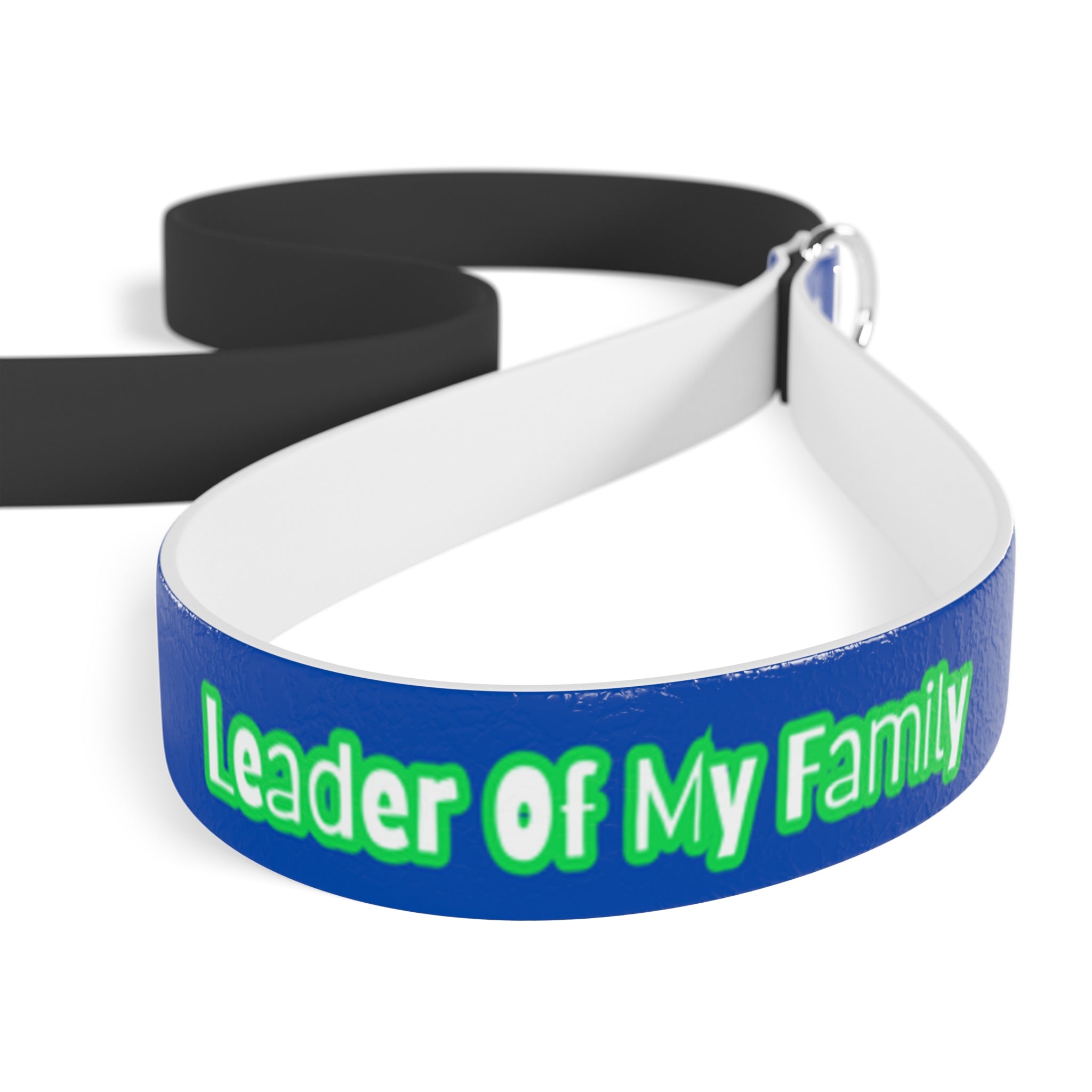Leader Of My Family Leash – Stylish & Durable Pet Leash for Daily Walks (BLUE HANDLE)