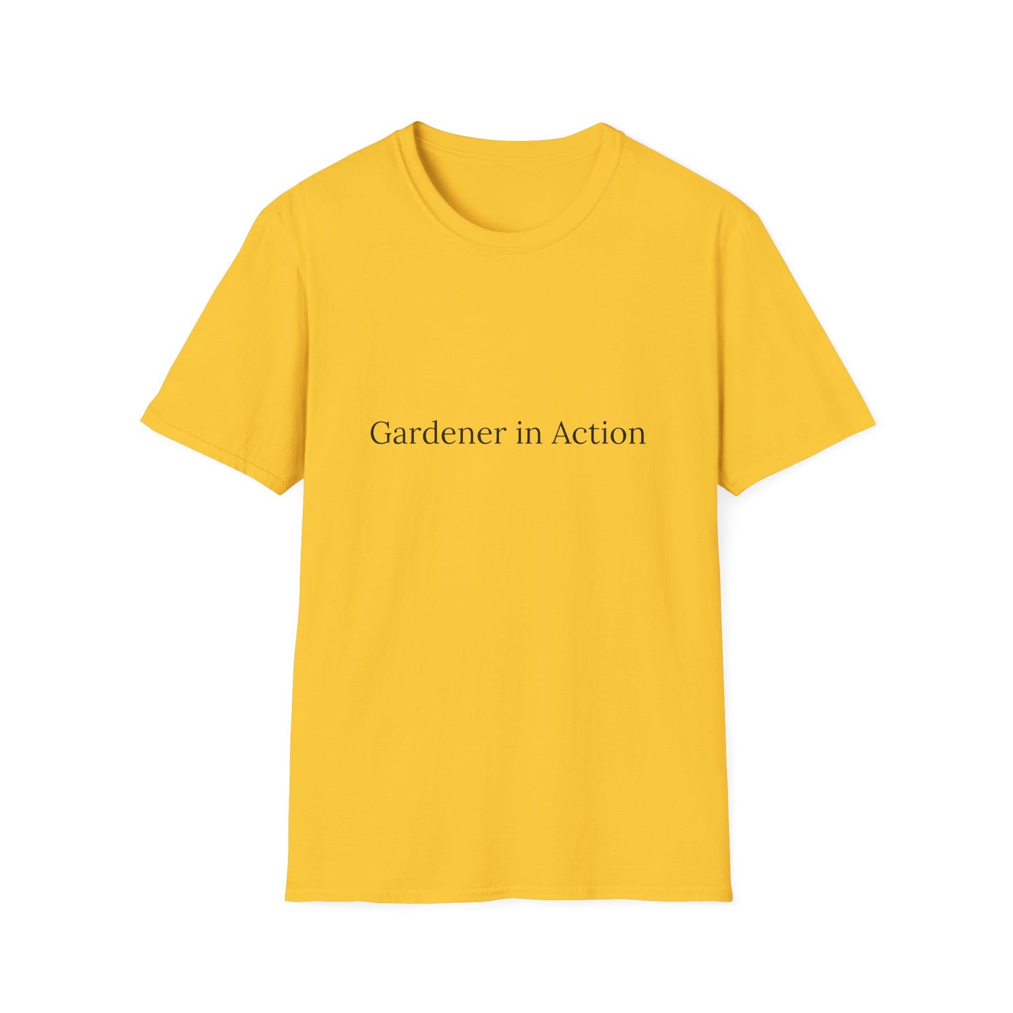 Gardener in Action Unisex Softstyle T-Shirt - Perfect Gift for Gardening Enthusiasts