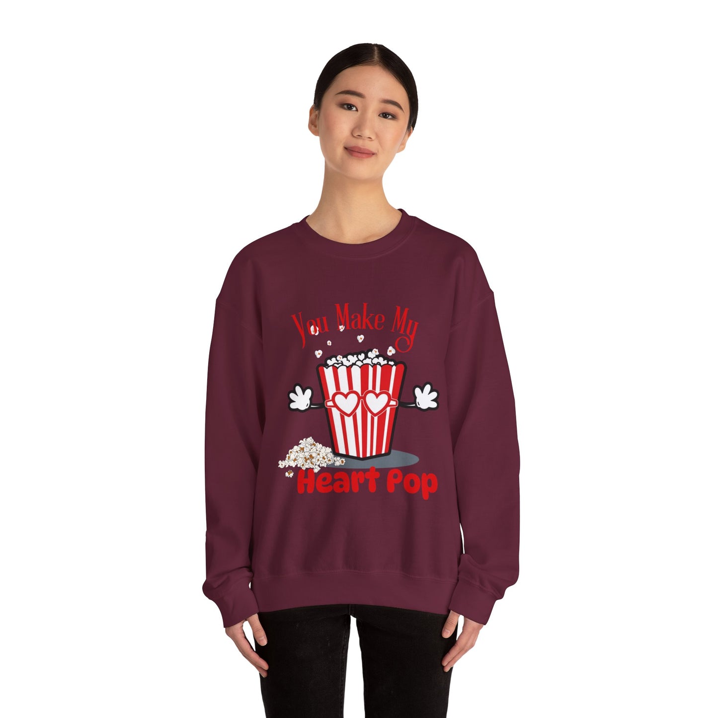 You Make My Heart POP Unisex Heavy Blend™ Crewneck Sweatshirt