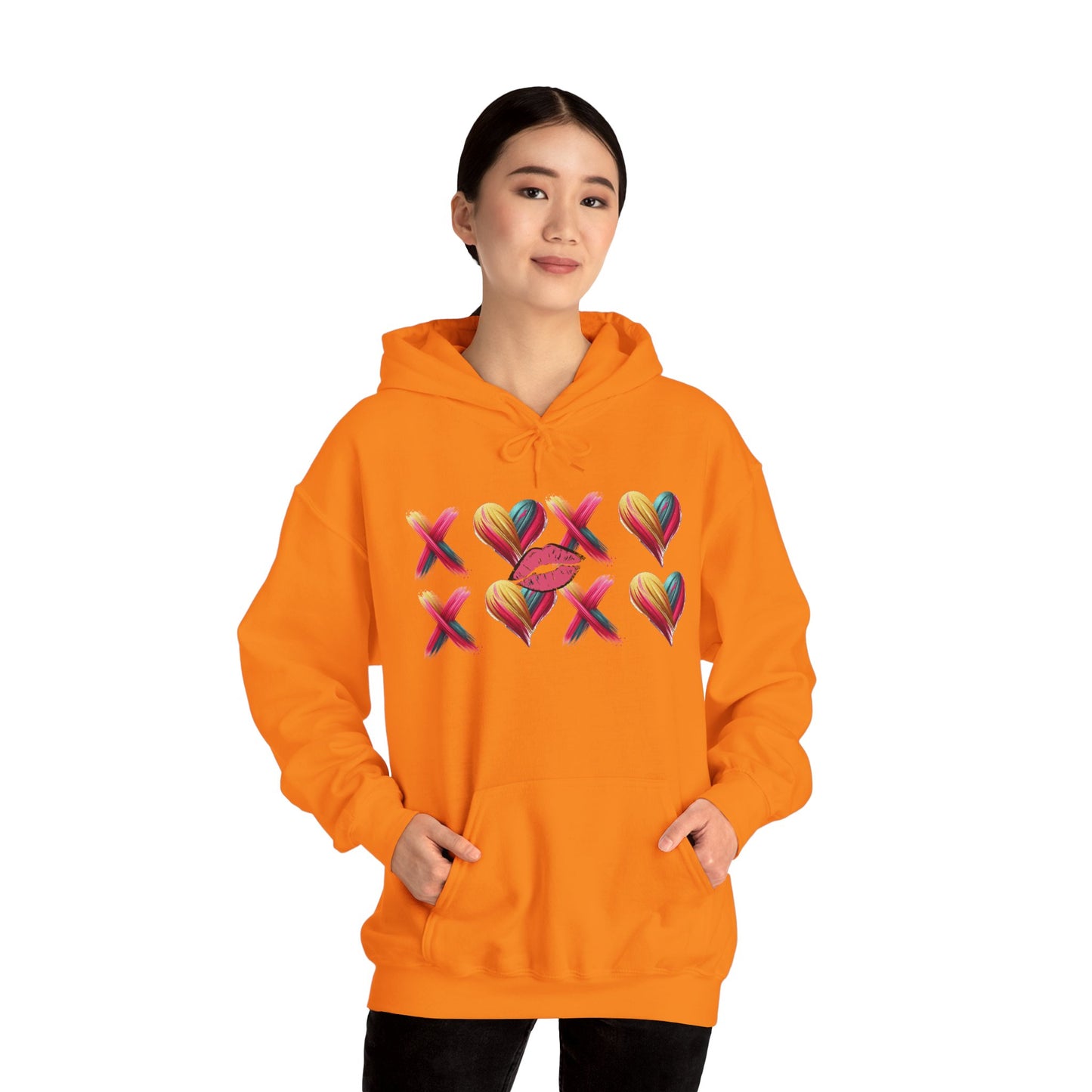 Hugs and Kisses Unisex Heavy Blend™ Hooded Sweatshirt – Cozy Comfort with a Loving Touch