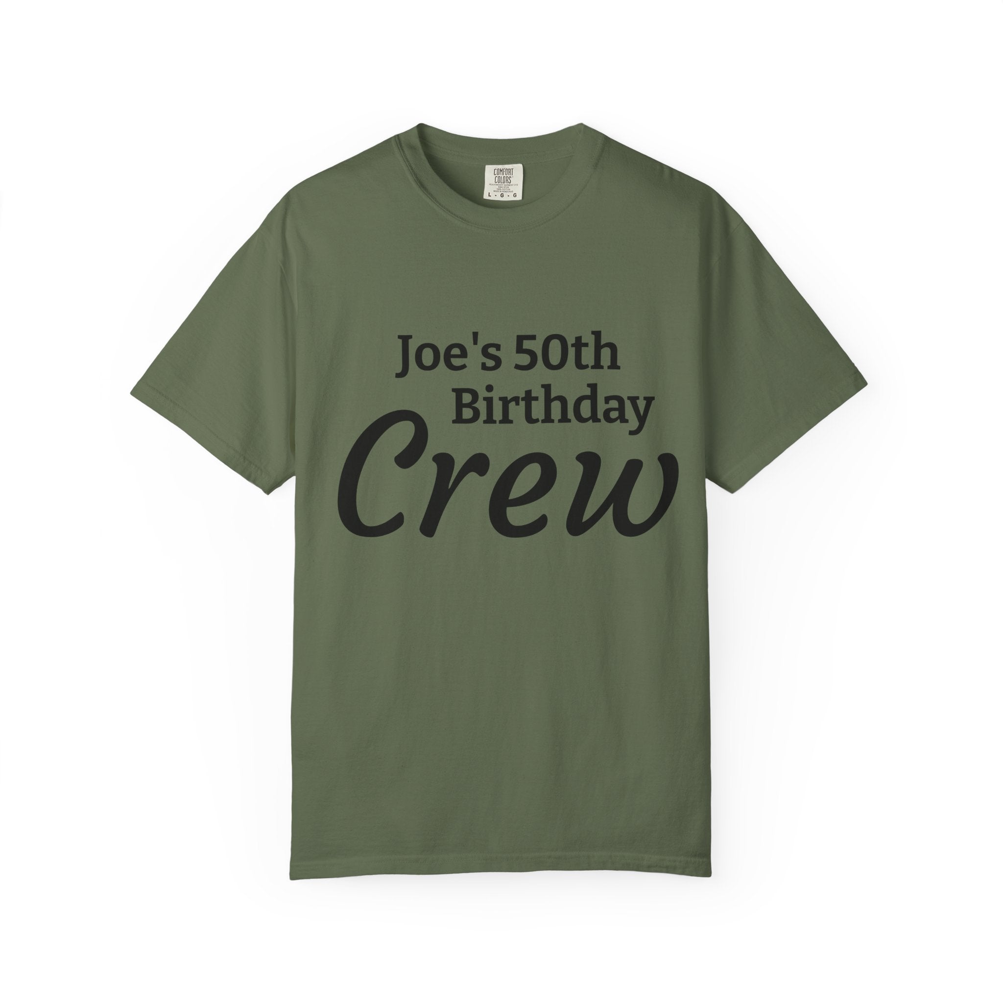 Birthday Crew T-Shirt — Personalized "Joe's 50th Birthday Crew" Celebration Tee