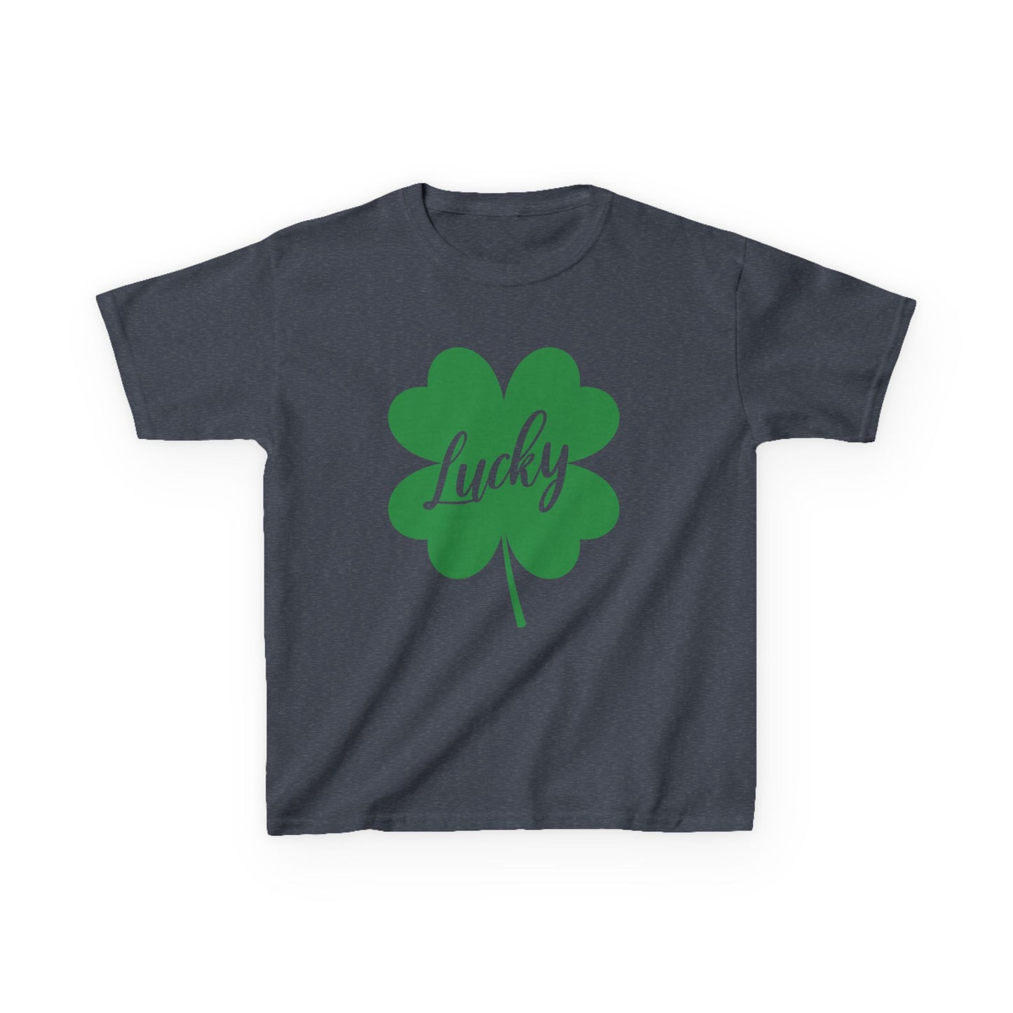 Lucky Clover Kids Heavy Cotton Tee for St. Patrick's Day