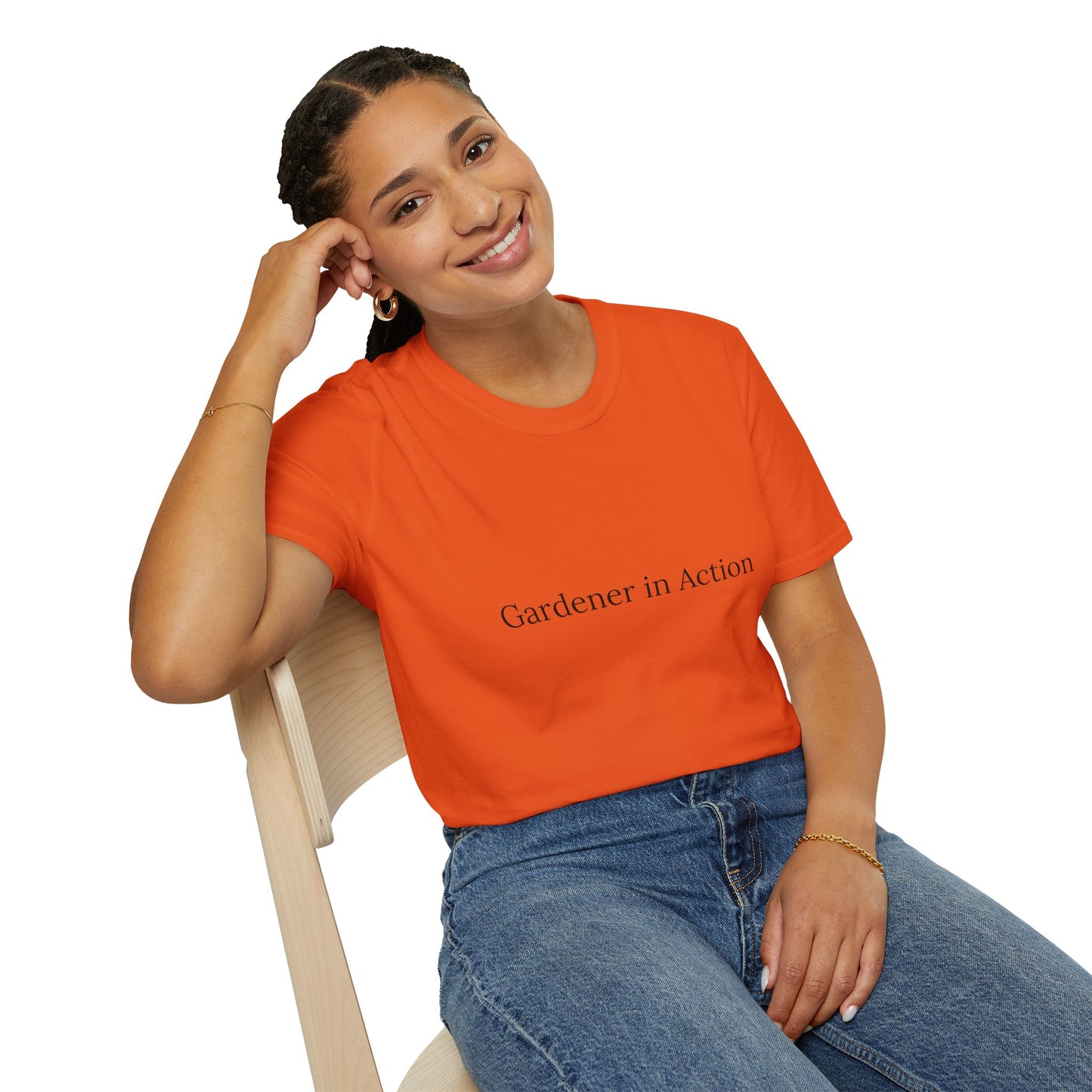 Gardener in Action Unisex Softstyle T-Shirt - Perfect Gift for Gardening Enthusiasts